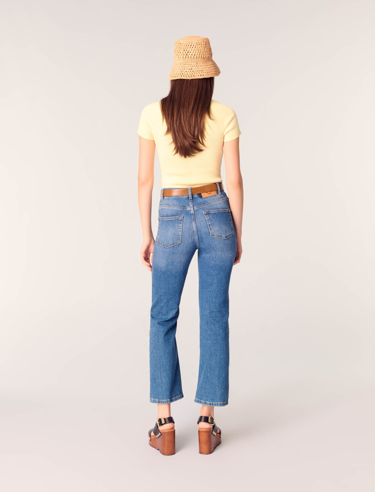 Rib knit top Yellow / Orange for Women | Maje