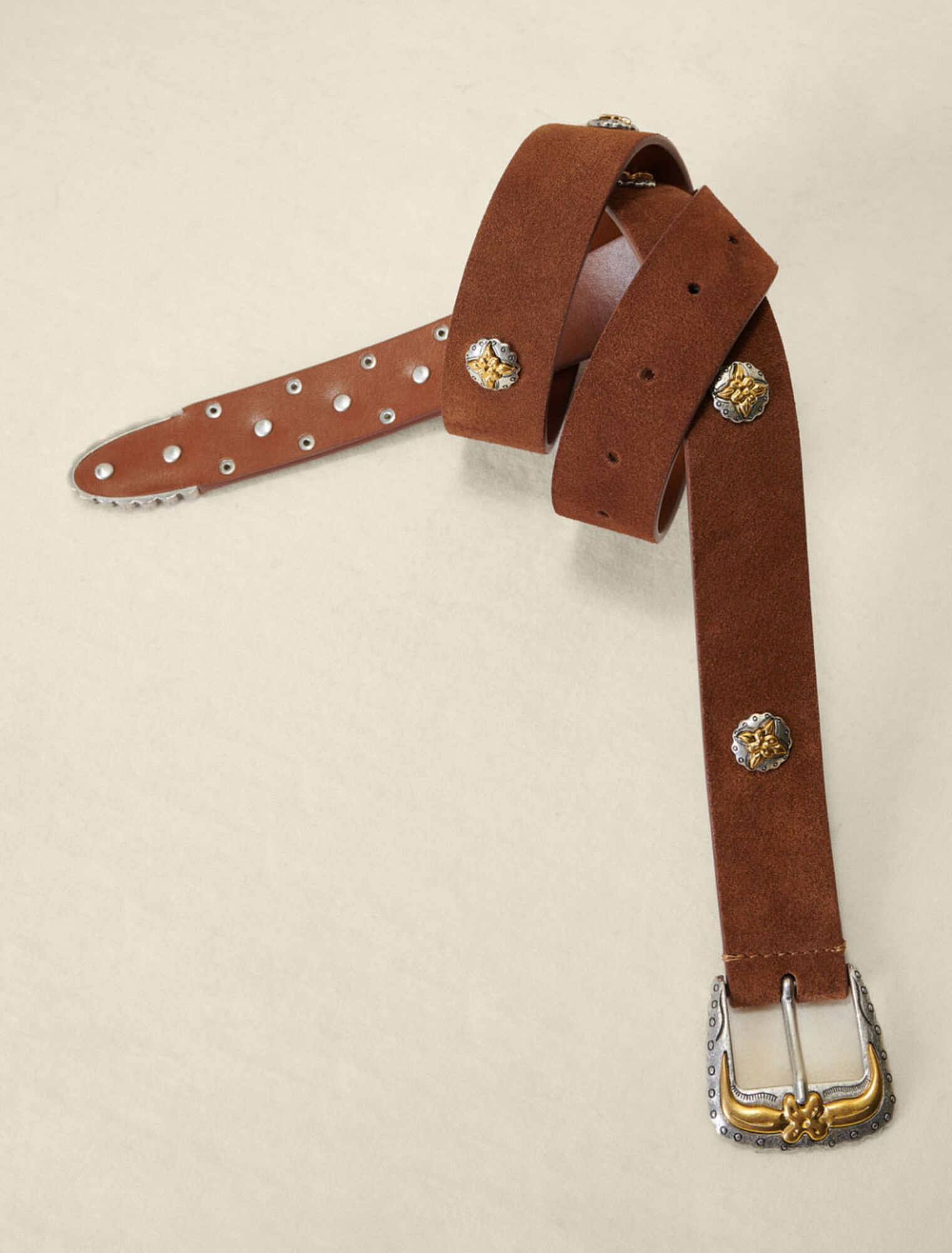 Suede Western belt