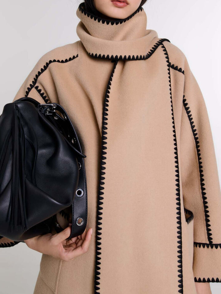 Two-tone double-faced coat