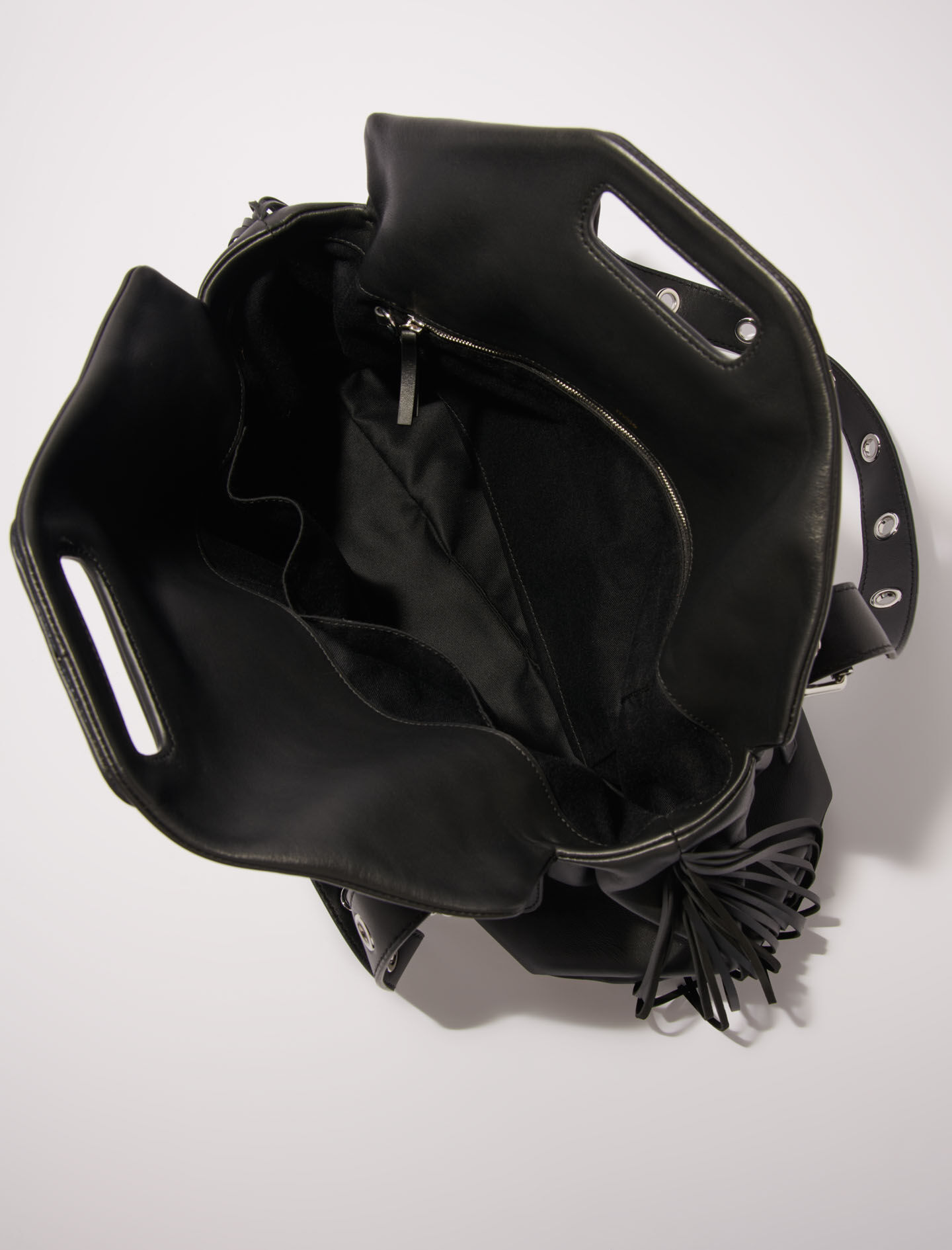 Plain leather Miss M XL bag Black / Gray for Women | Maje