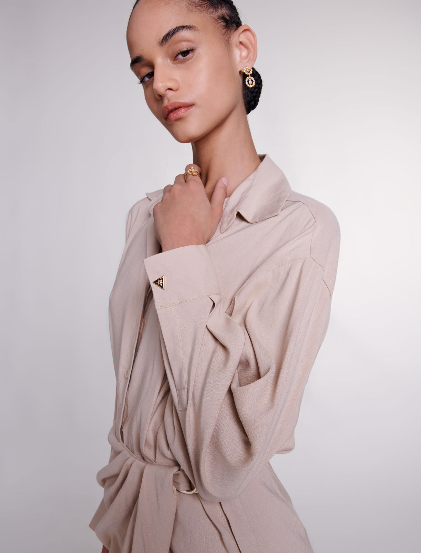 Linen midi dress Offline Dresses Maje