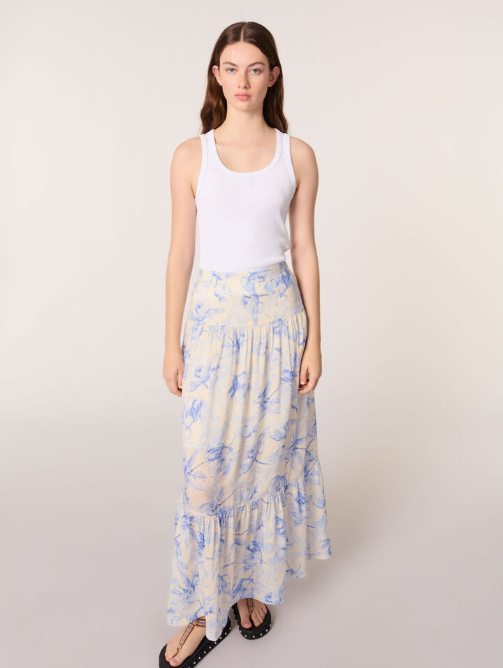 Floral maxi skirt