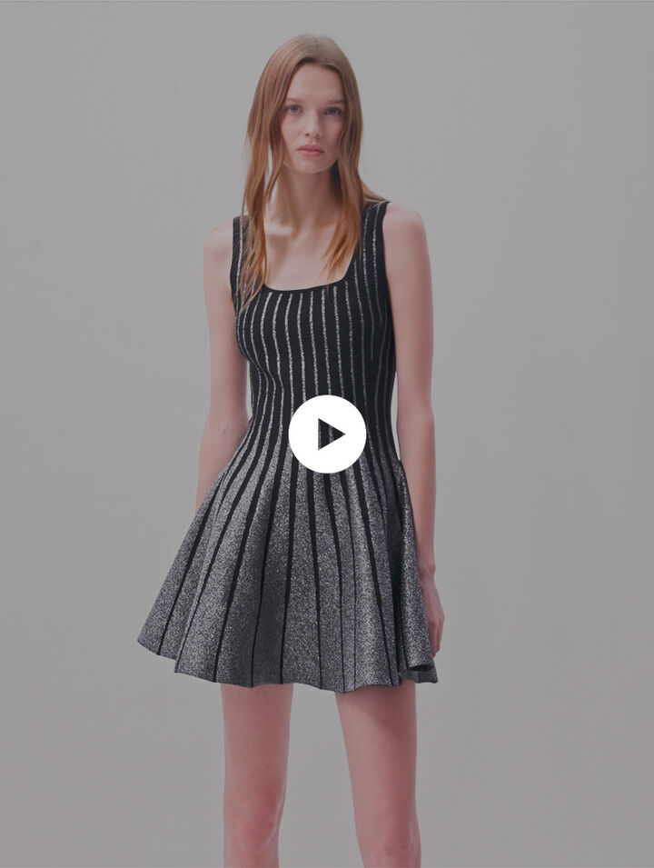 Short jacquard knit dress