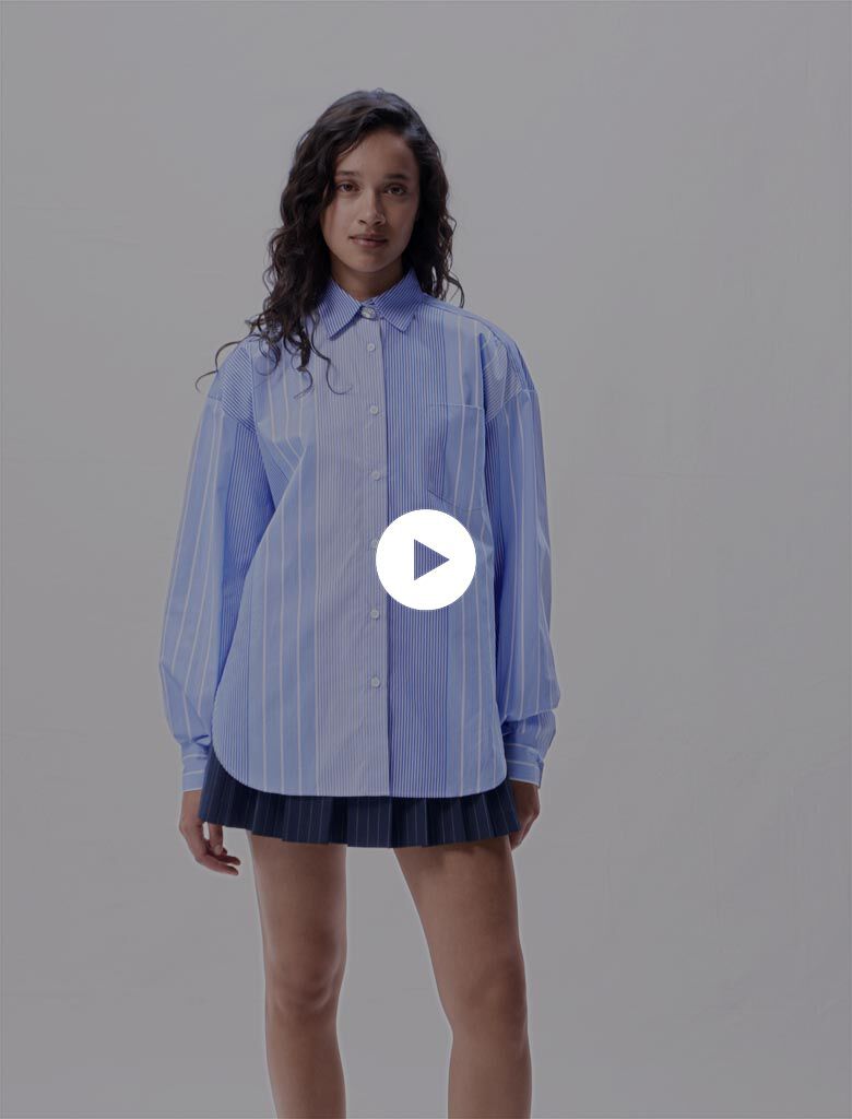 Striped shirt dress