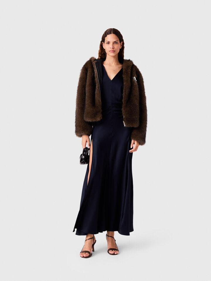 Oversized faux fur jacket
