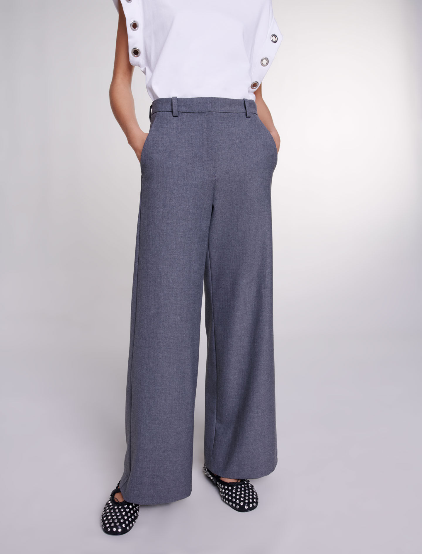 【 】★パンツ★ Women's Wide-Leg Trousers Pleated Wool Wide-leg Trousers – JNBY ONLINE STORE