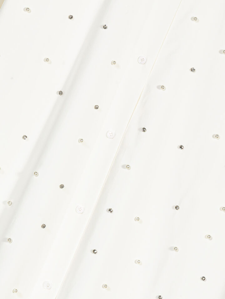 Rhinestone shirt with tie