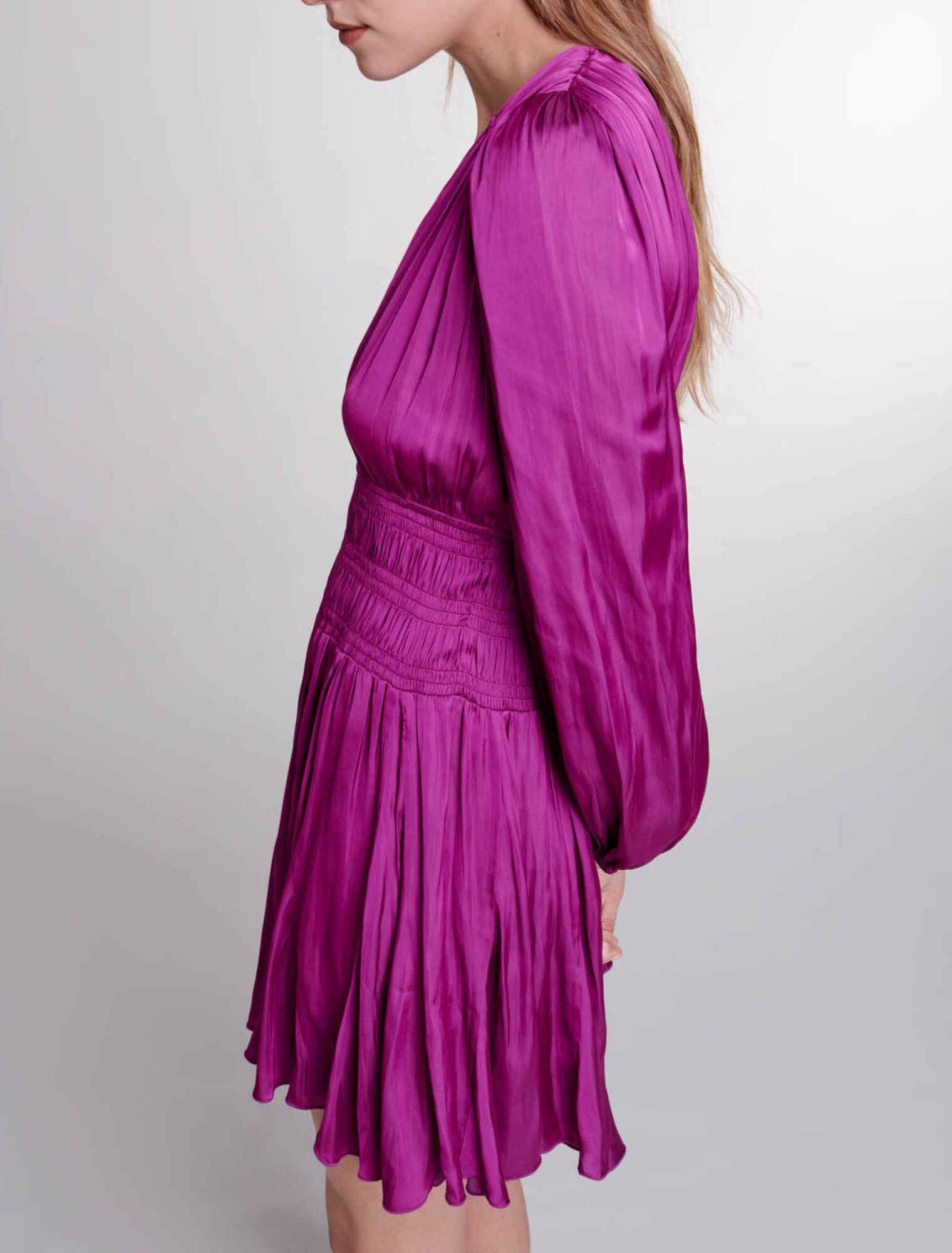 Short satin-look dress