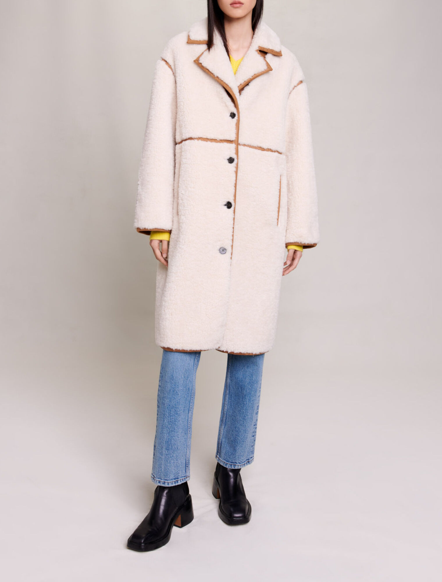 Long patchwork coat