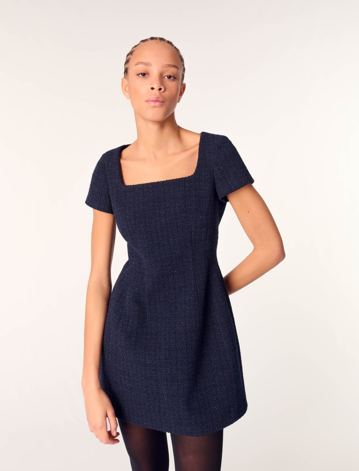 スーツ・フォーマル・ドレス Allure Tweed Midi Dress navy M 24986_be66548d6b-original.jpg