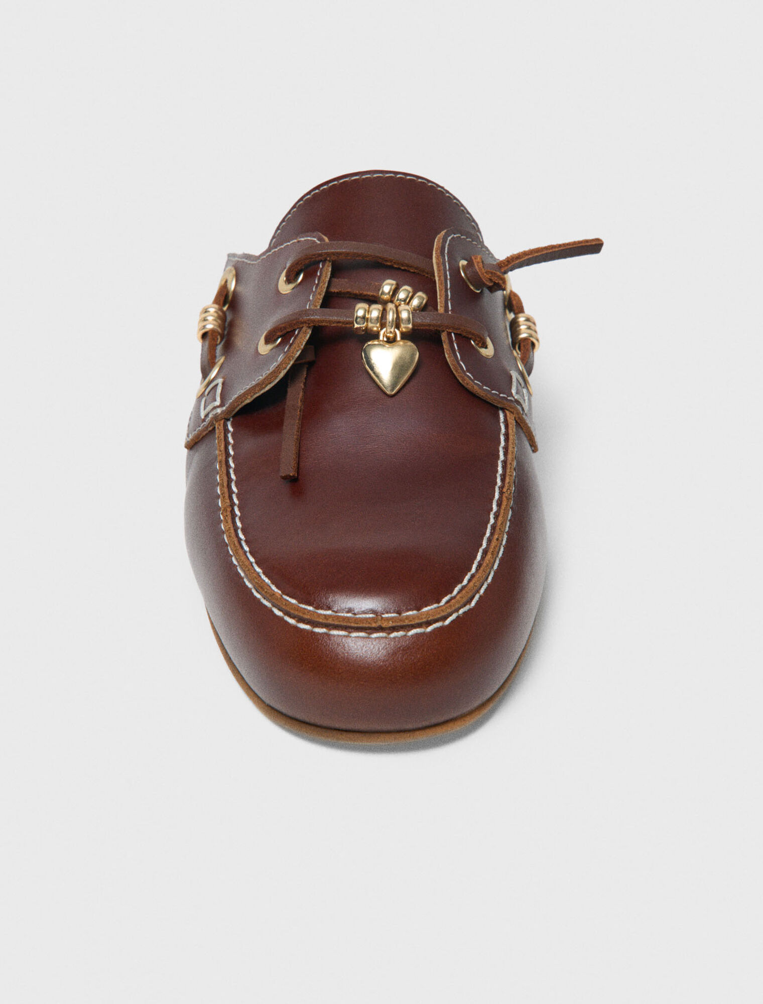 Leather boat mules