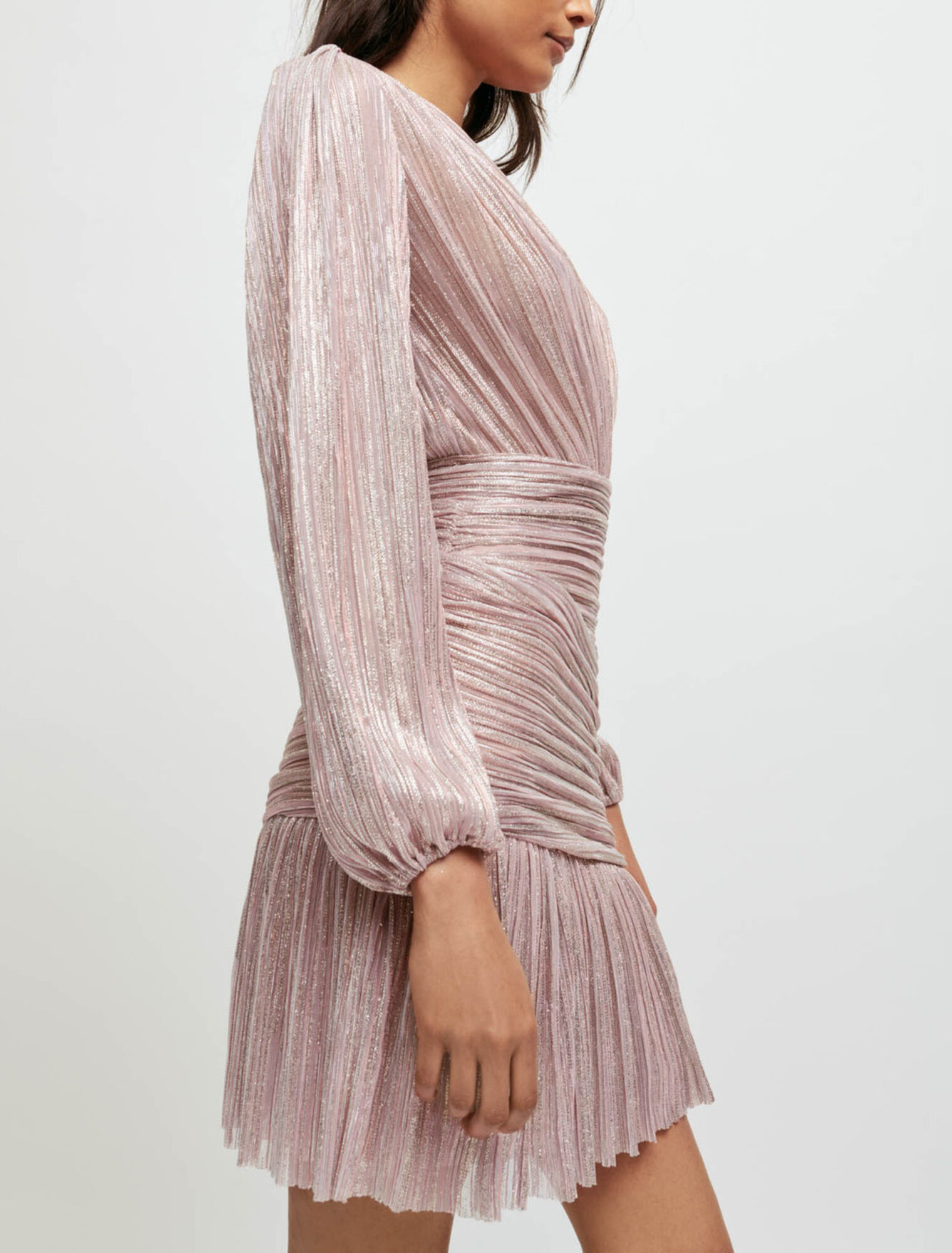 Lurex draped dress
