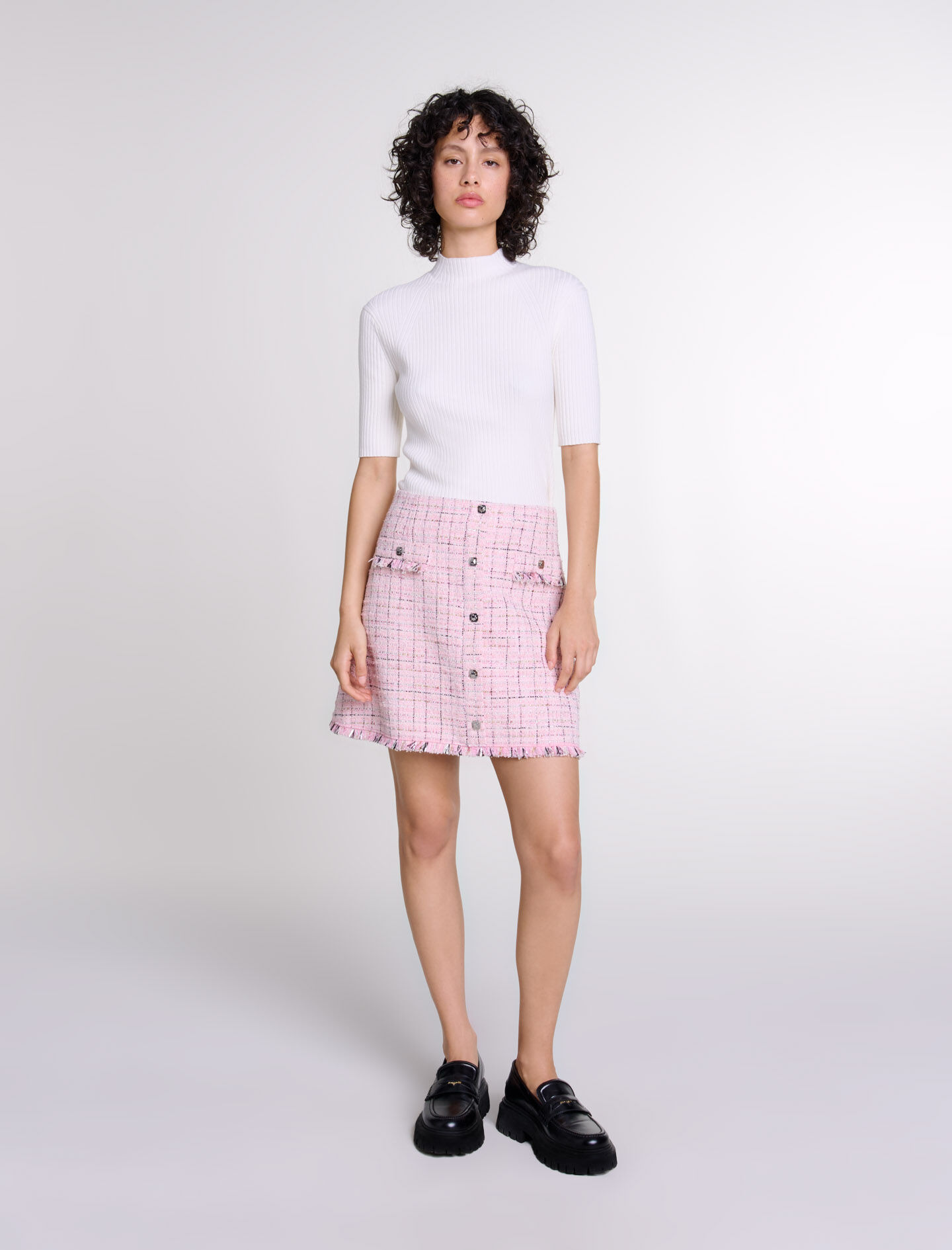 Maje tweed mini skirt store