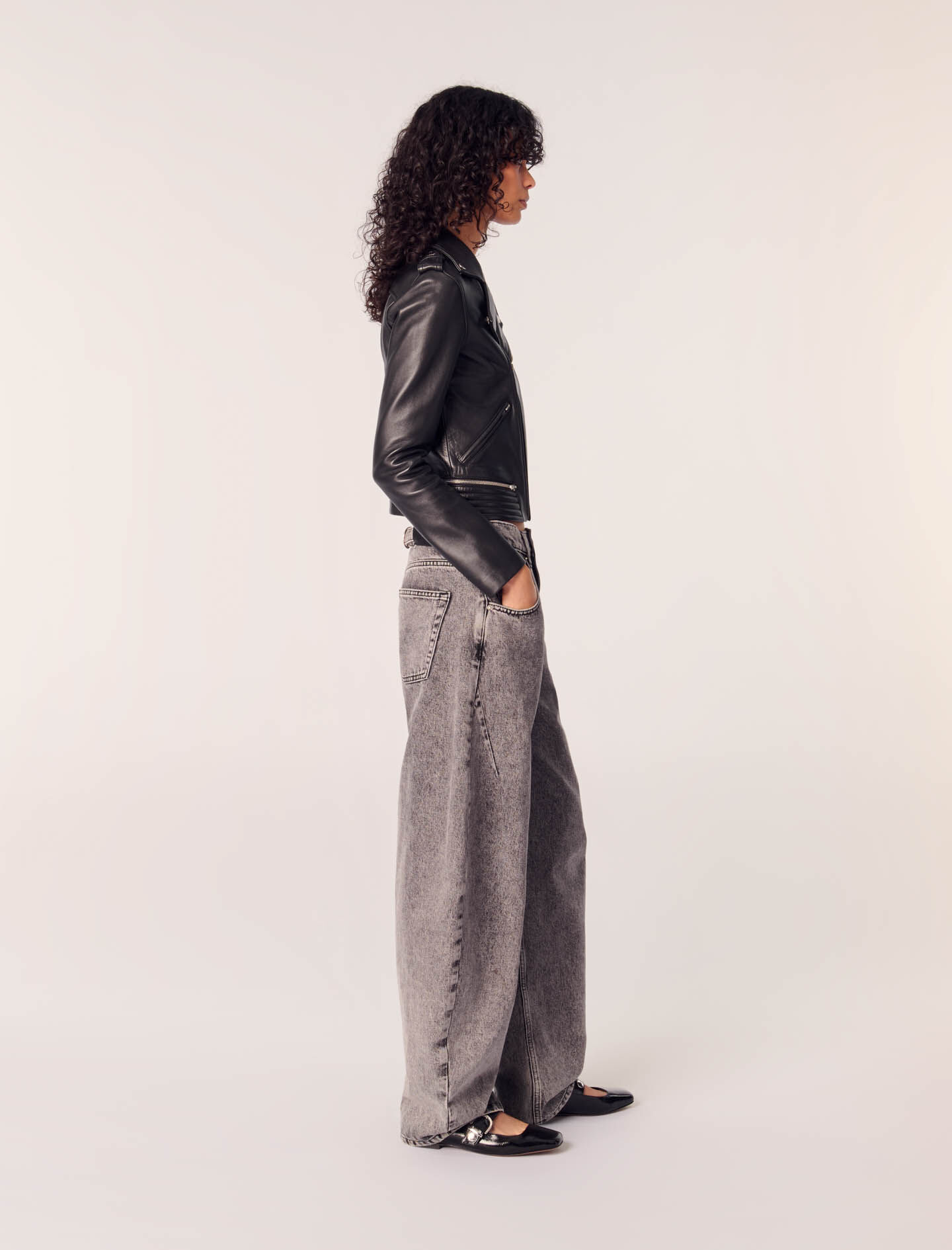 maje ライダースジャケット Maison Margiela メゾンマルジェラ 八の字 5ZIPライダース