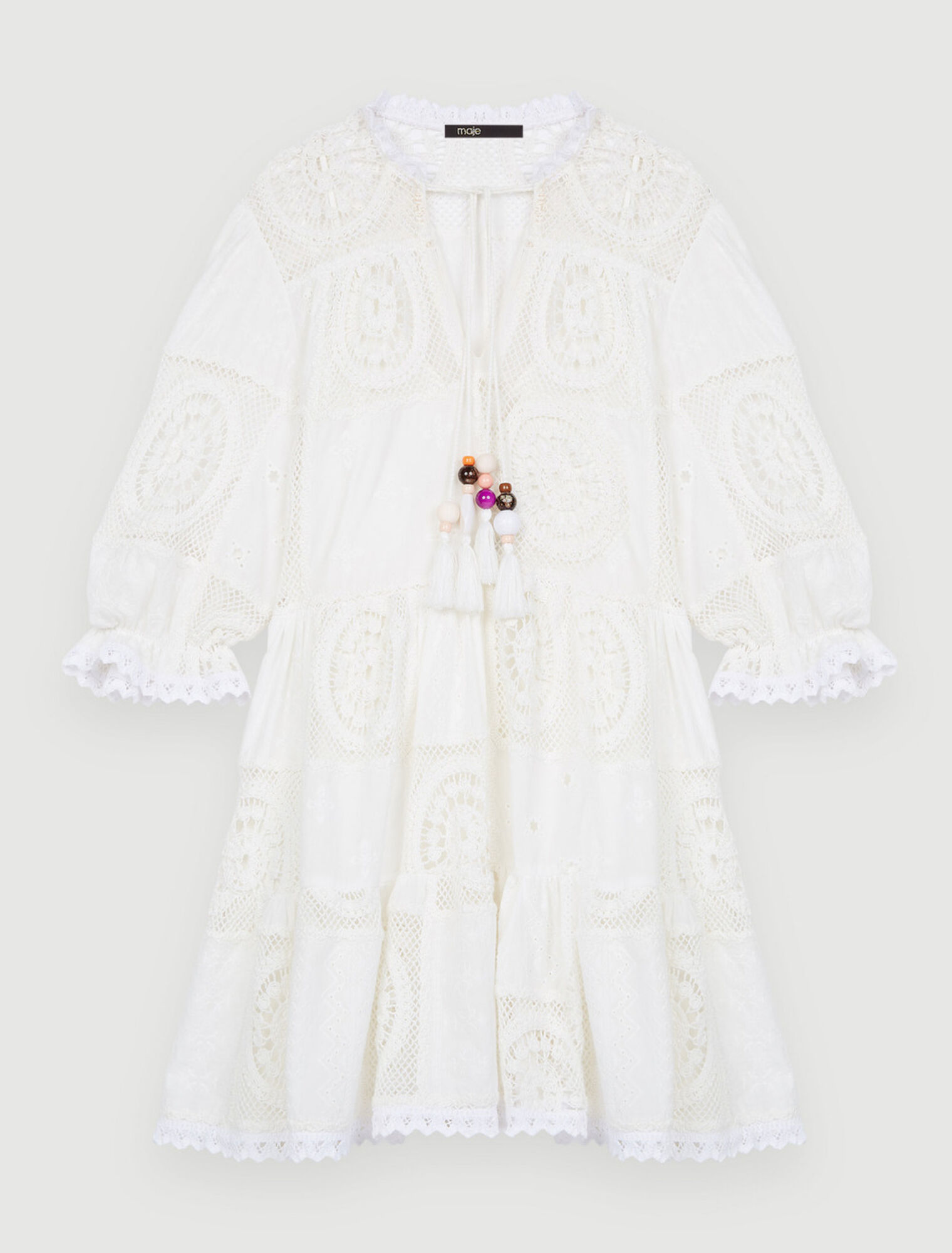 Voile and crochet dress