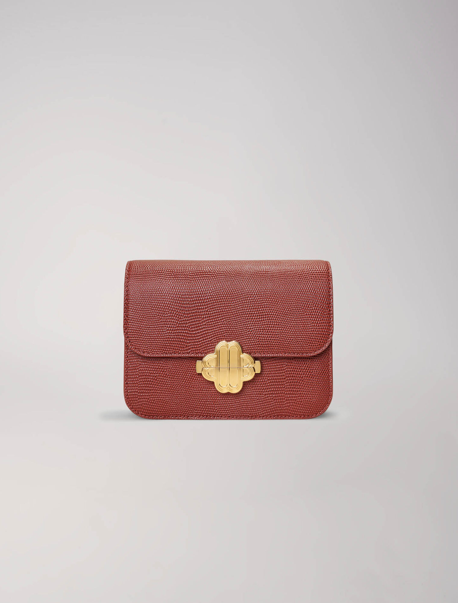 Clover bag in lizard-effect leather
