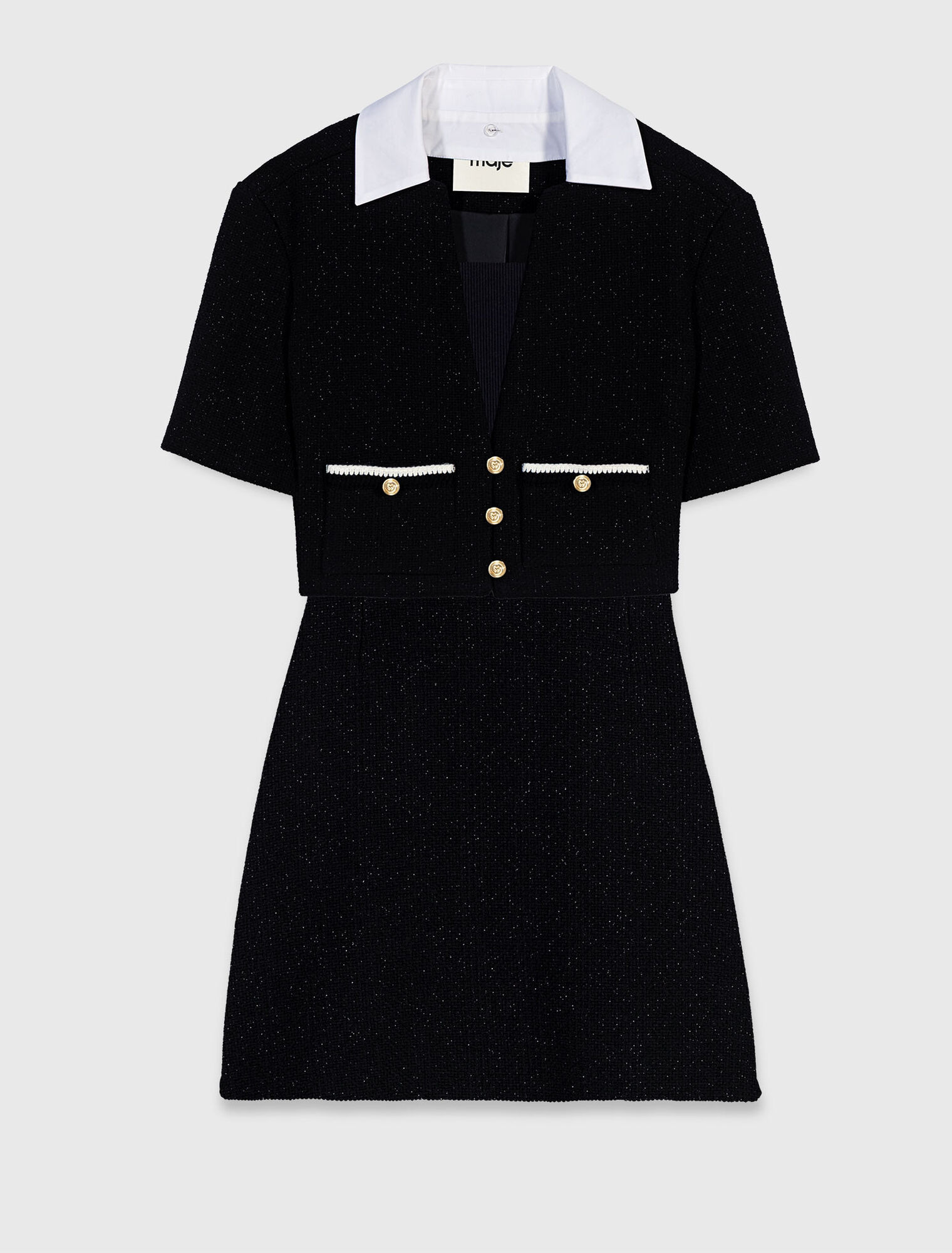 2-in-1 tweed dress
