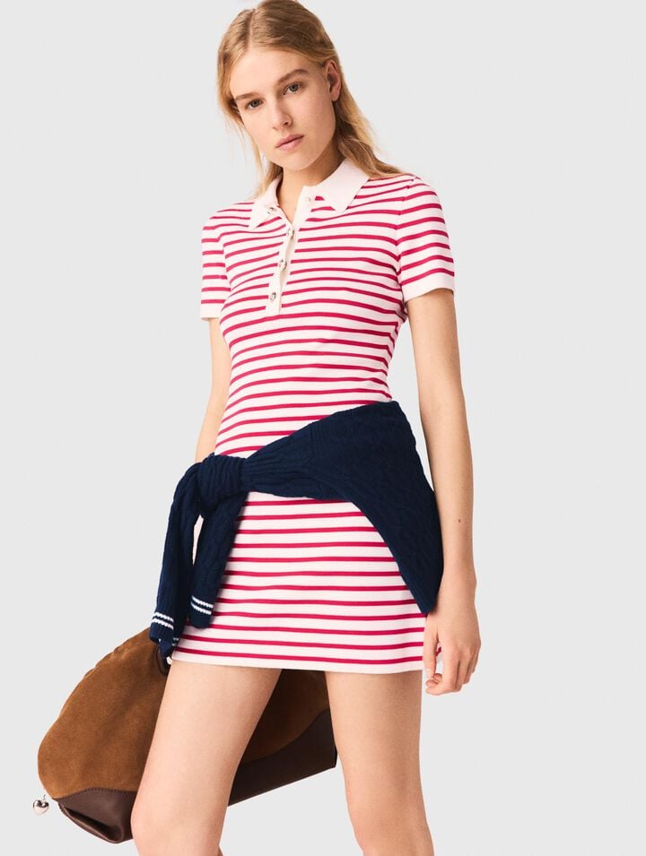 Striped polo dress