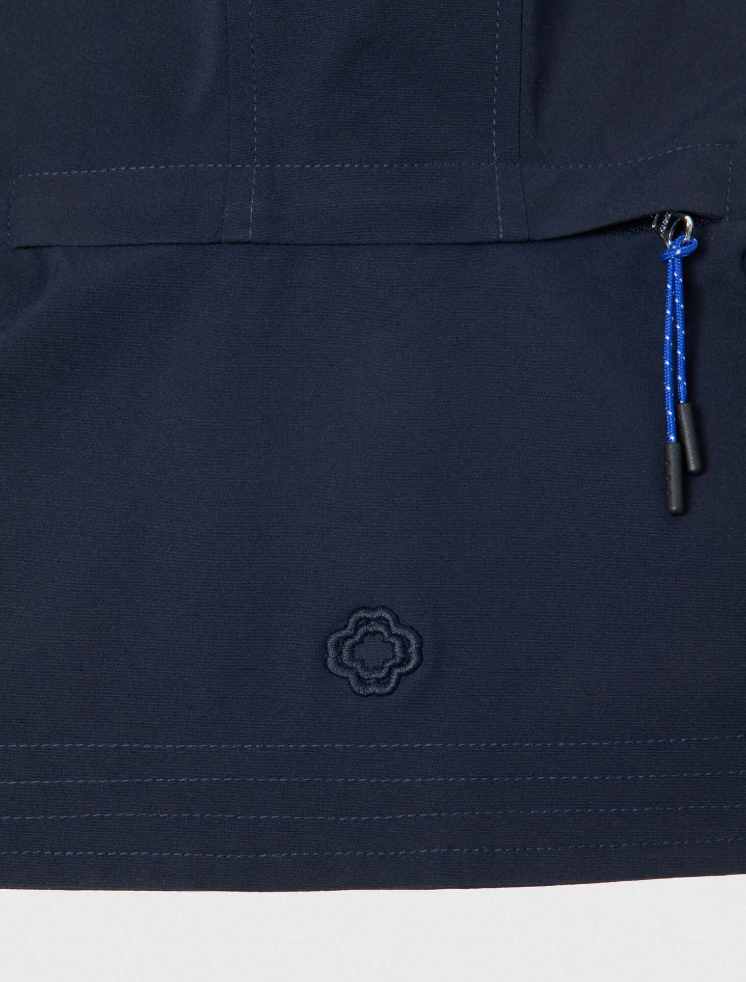 Waterproof drawstring hood