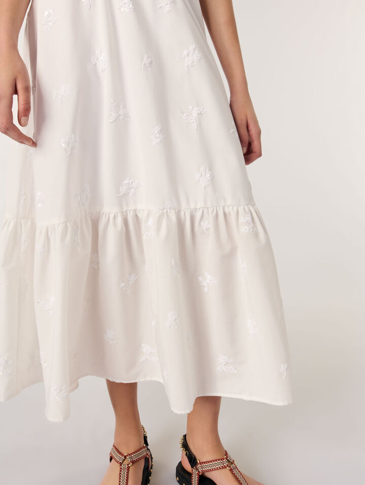 Long embroidered skirt