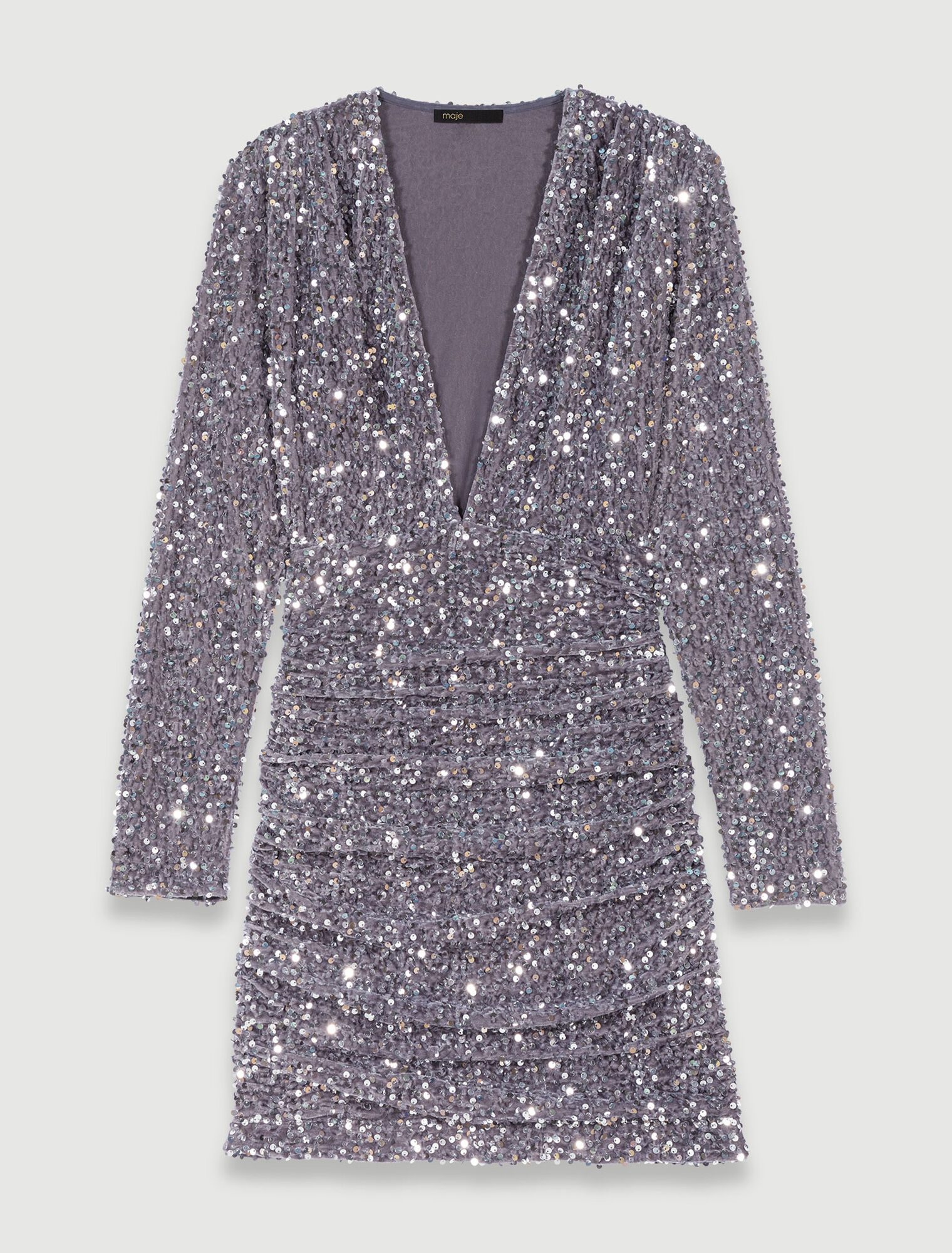 Sequinned velvet dress