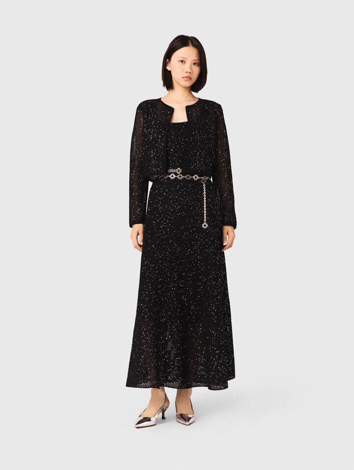 Rhinestone knit cardigan