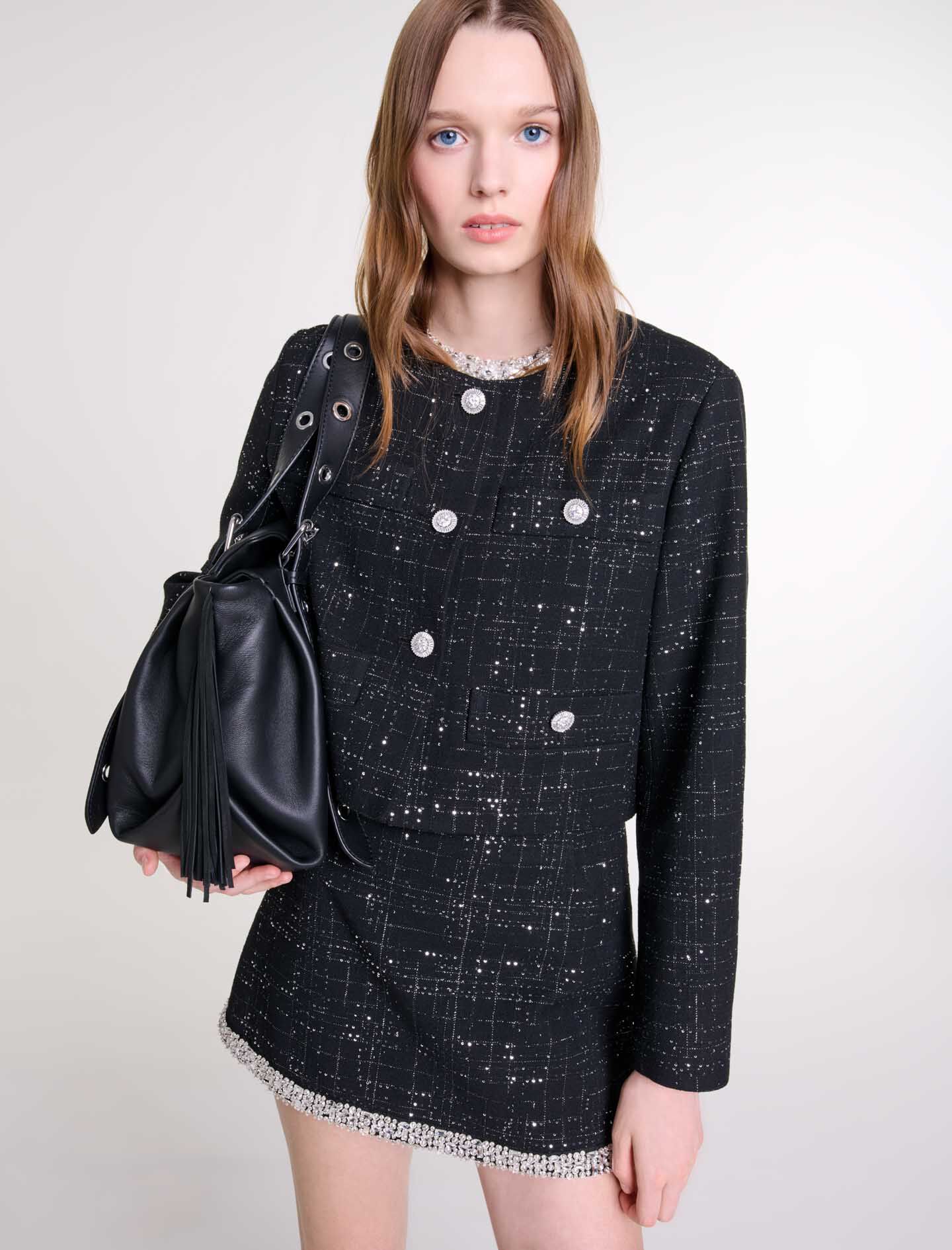 Short tweed jacket - Blazers | Maje