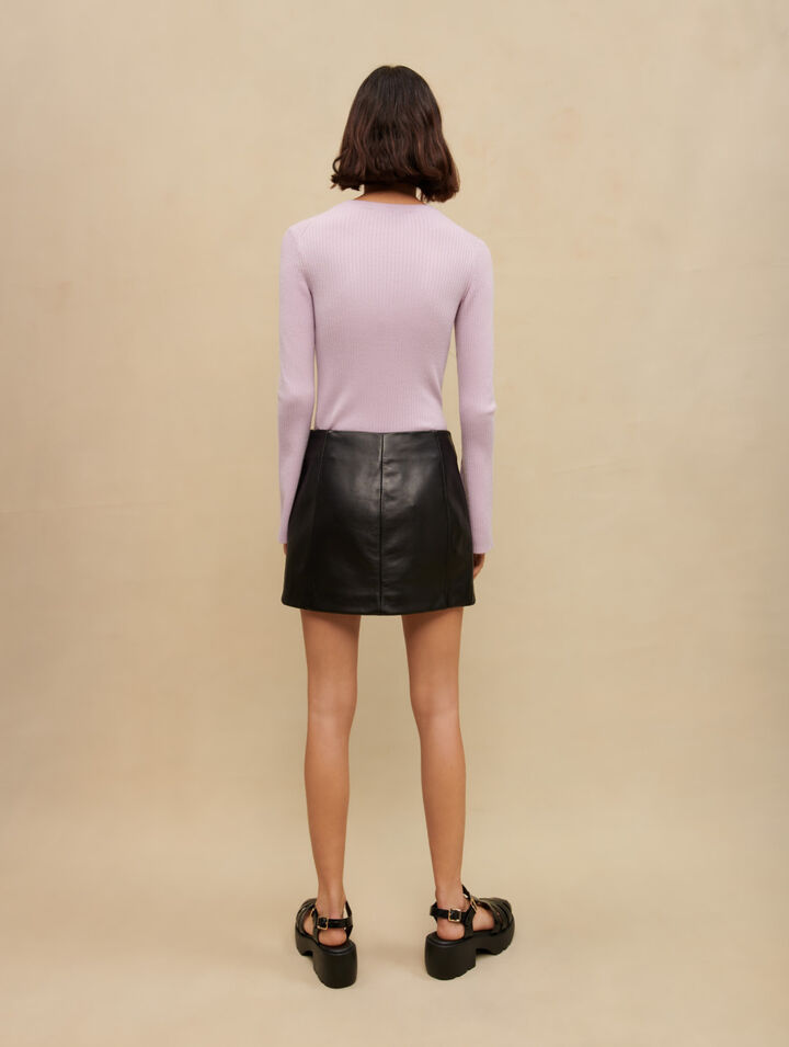 Jumper with openwork motifs