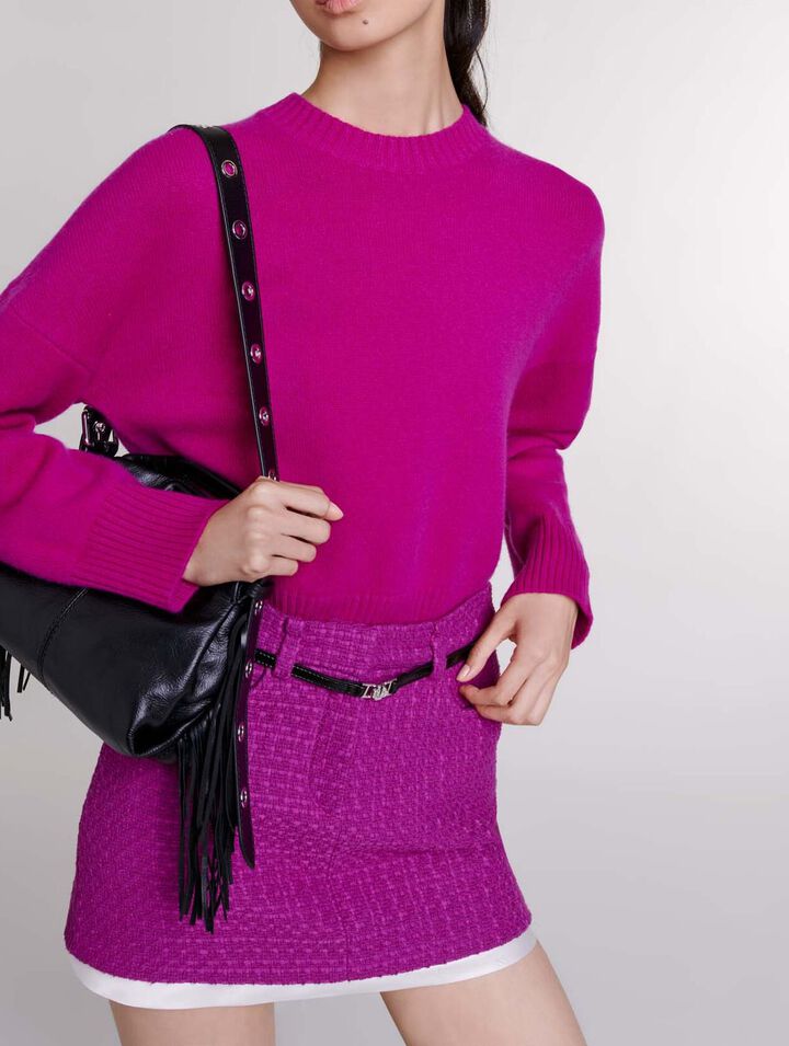 Tweed mini skirt