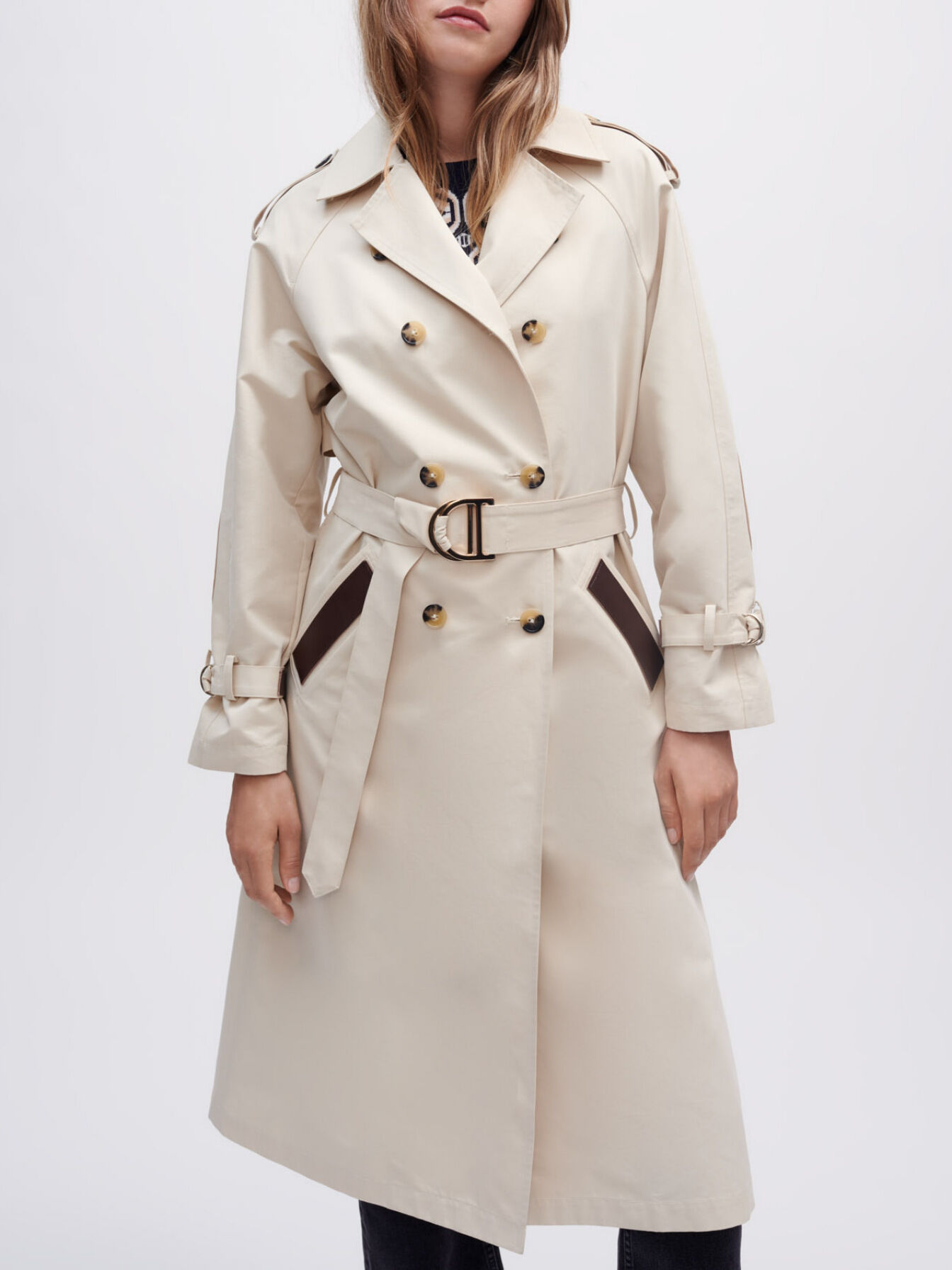 ジャケット・アウター muguet back pleats angel trench coat