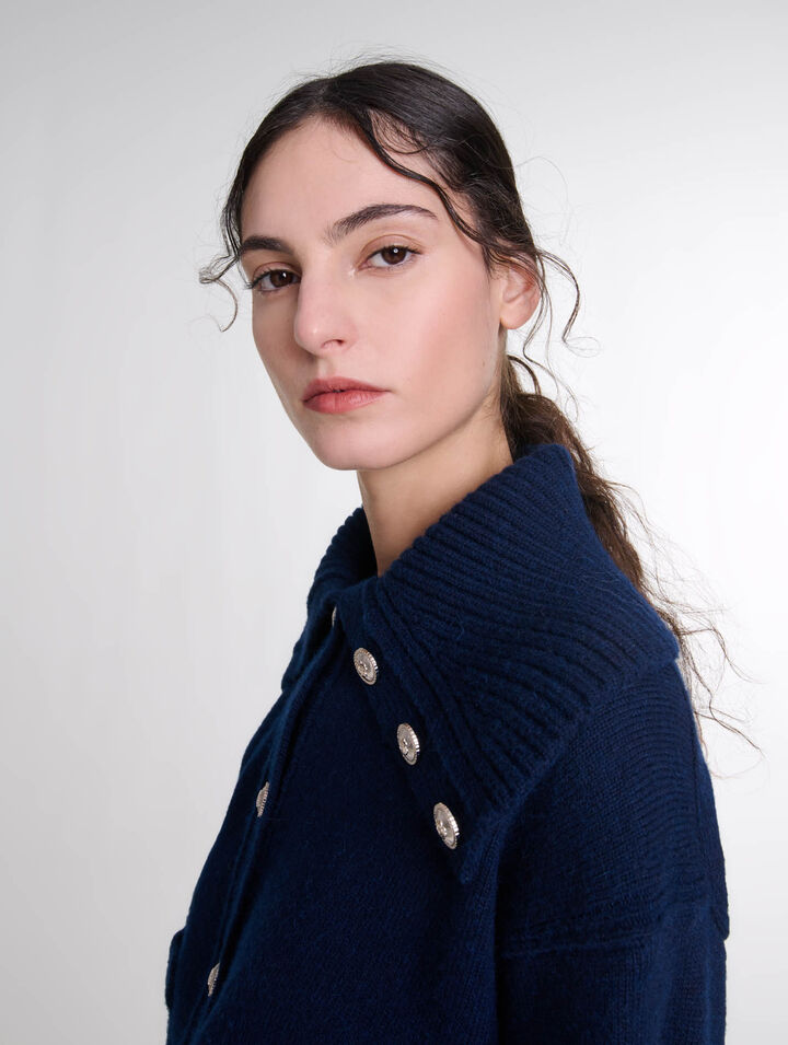 Wool-blend cardigan