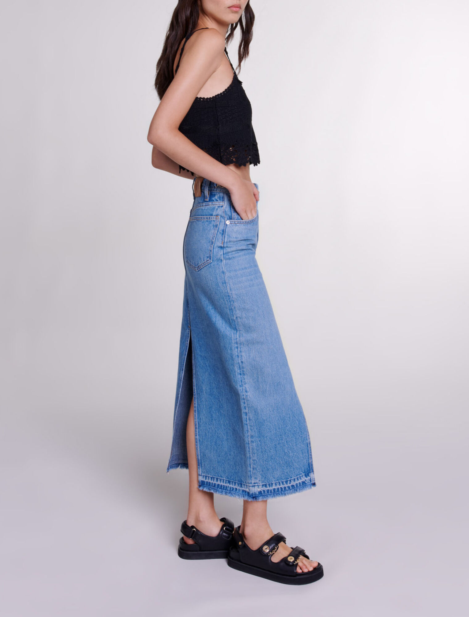 Guipure crop top