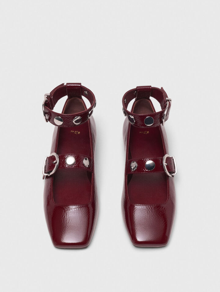 Studded leather Mary Janes