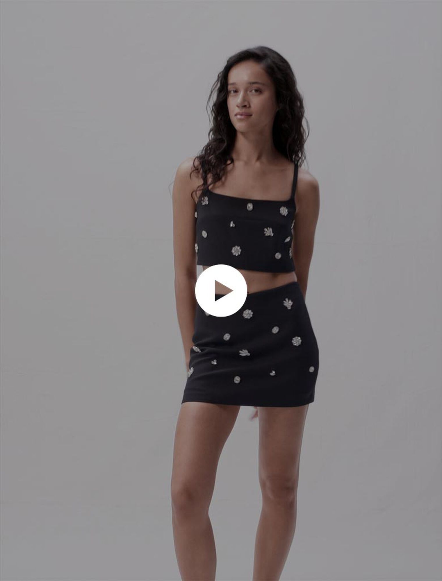 Diamanté effect skort
