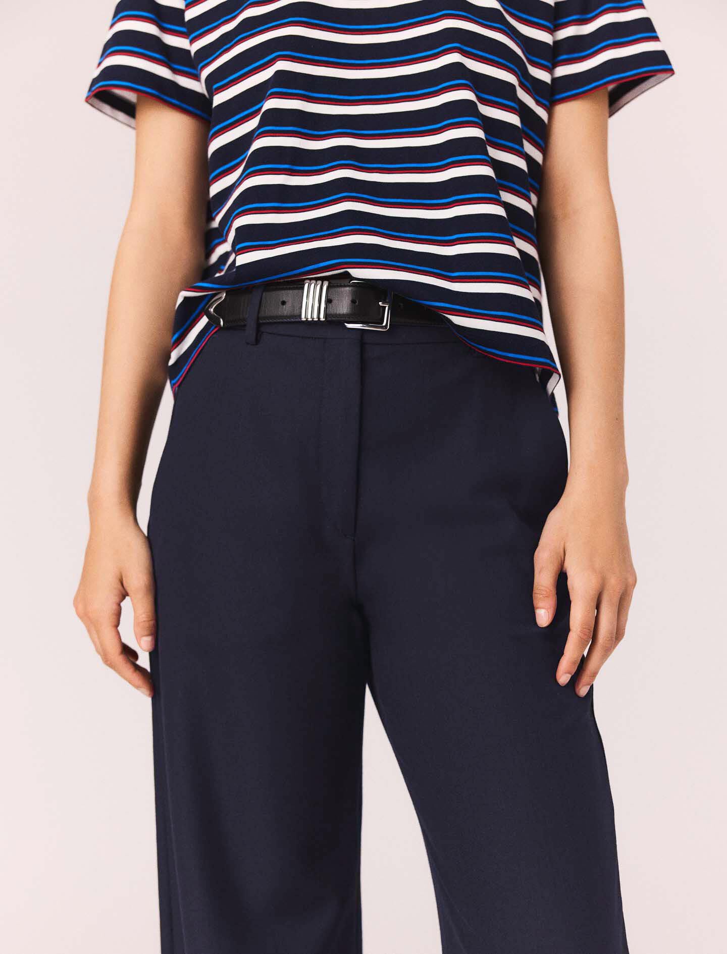 Suit trousers with pintucks Blue for Women | Maje