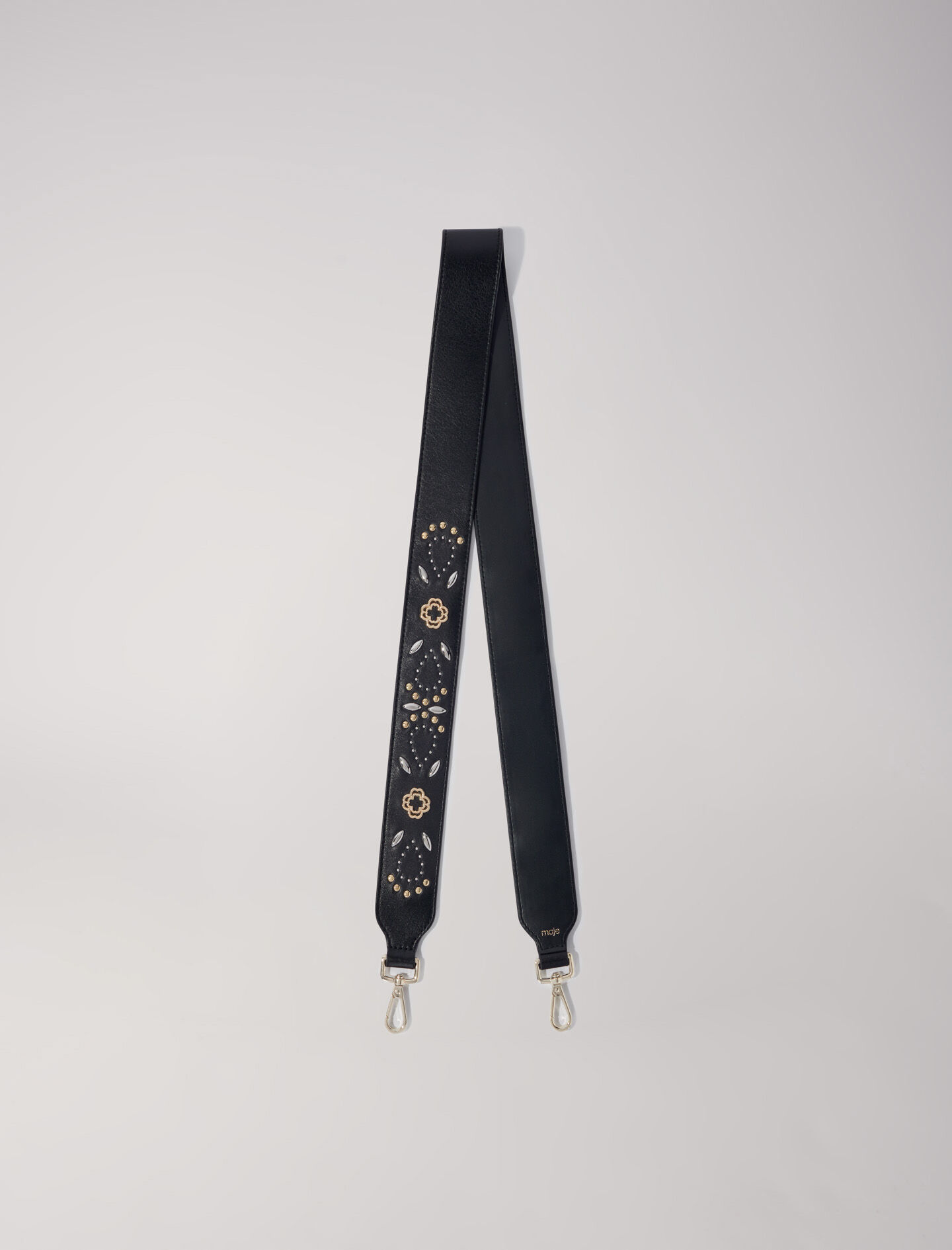 Studded leather strap Shoulder strap Maje