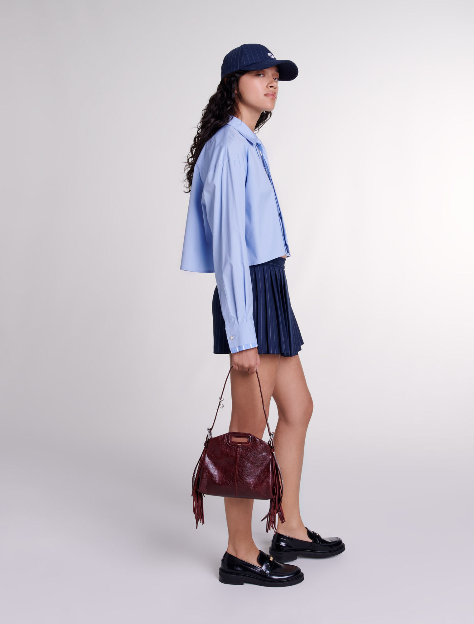 Striped layered effect shorts 