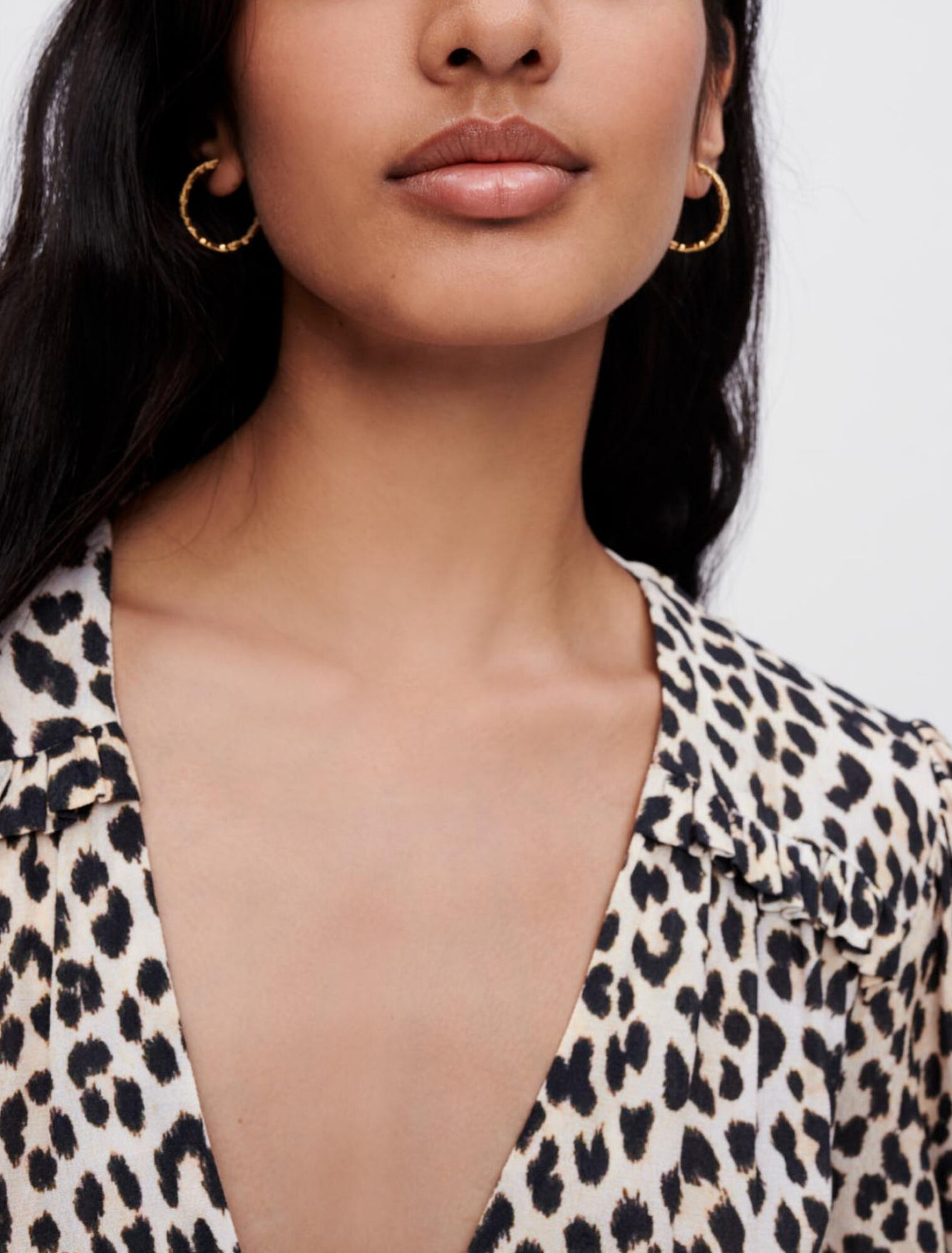 Leopard-print viscose maxi dress