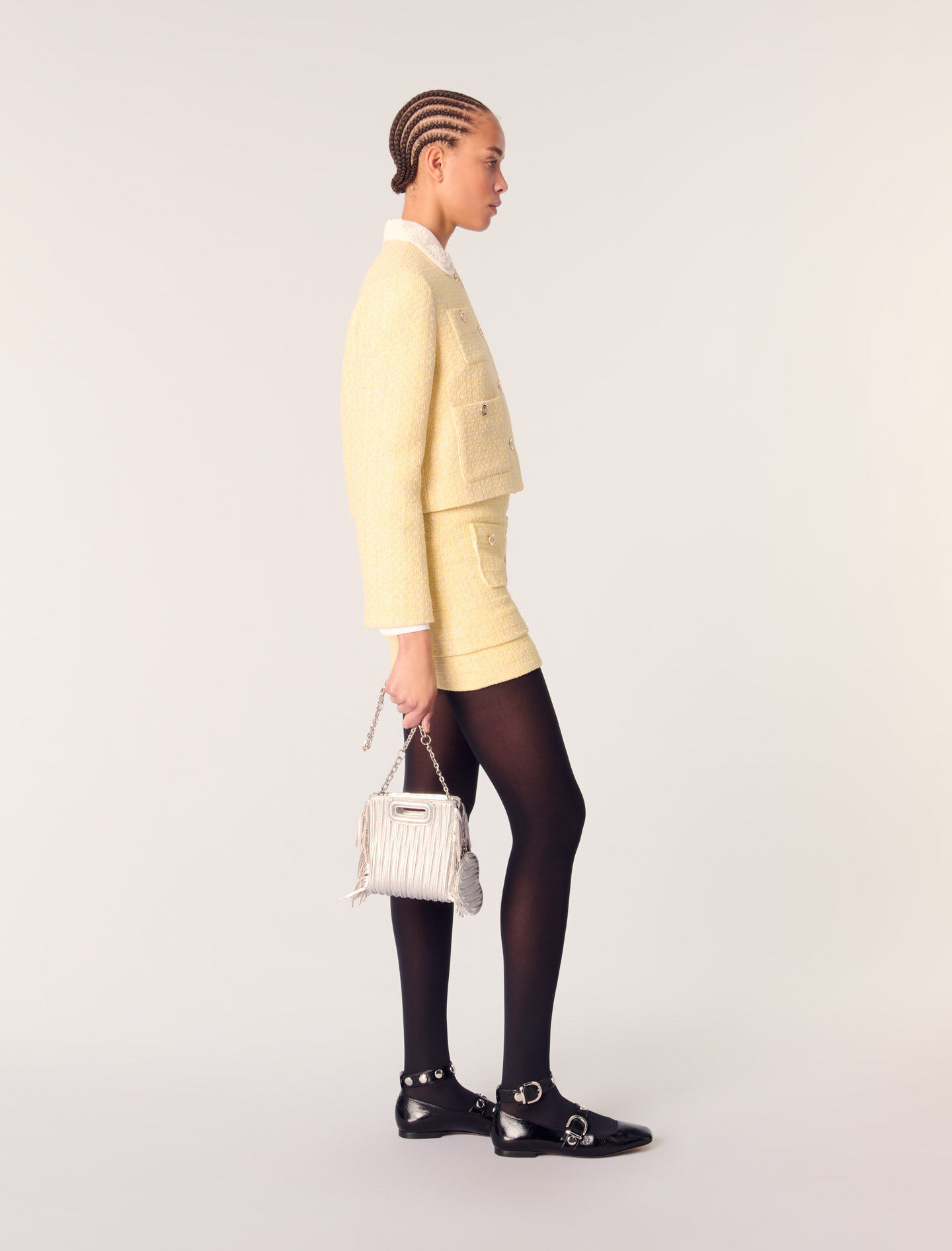 Short tweed and lurex jacket - Blazers | Maje Short tweed and lurex jacket - Blazers | Maje