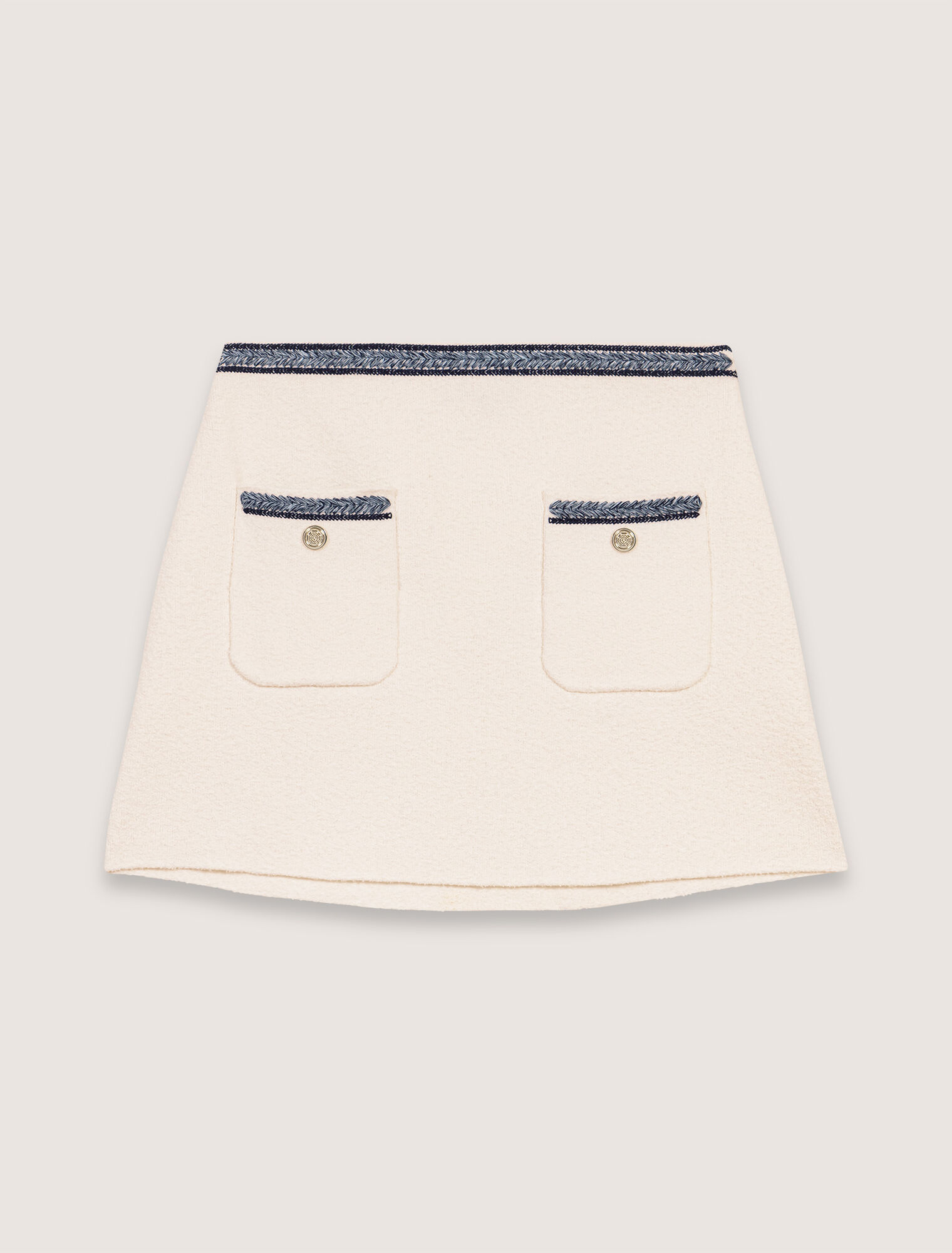 Short skirt with contrasting trim