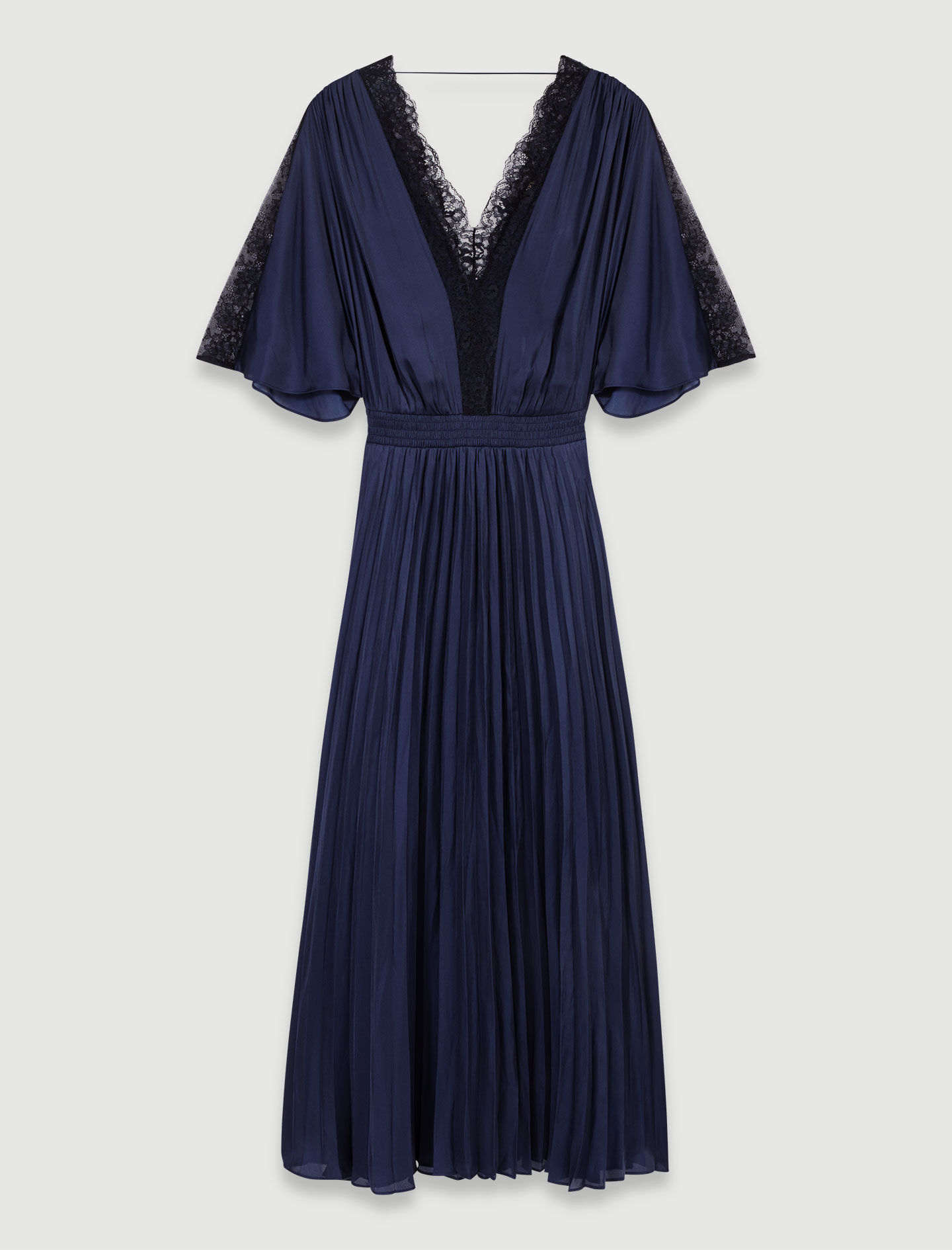 人気商品の中古品・新品・未使用品 with dress maxi Pleated lace Maje | Offline_Dresses - ワンピース