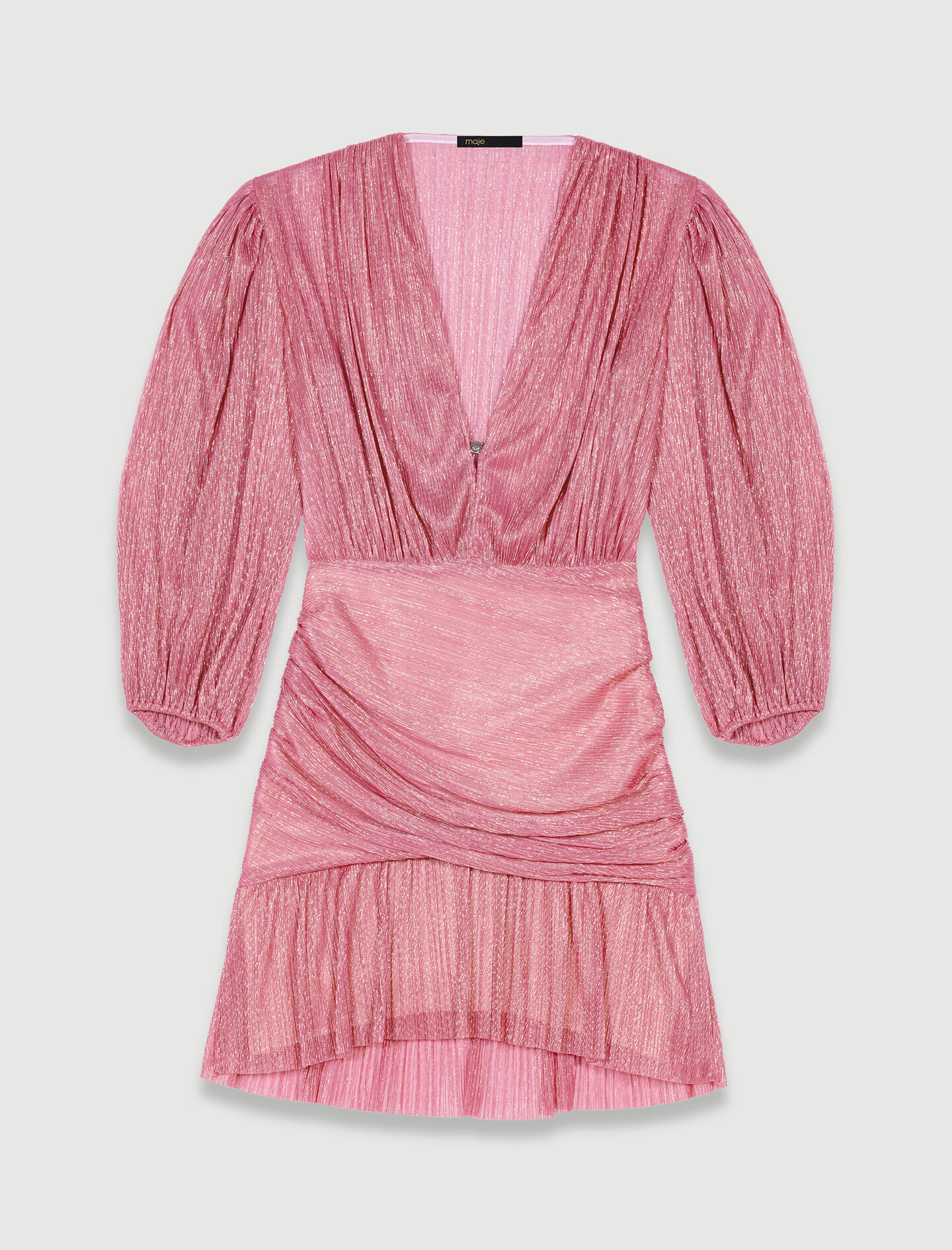 Short lamé dress - Dresses | Maje