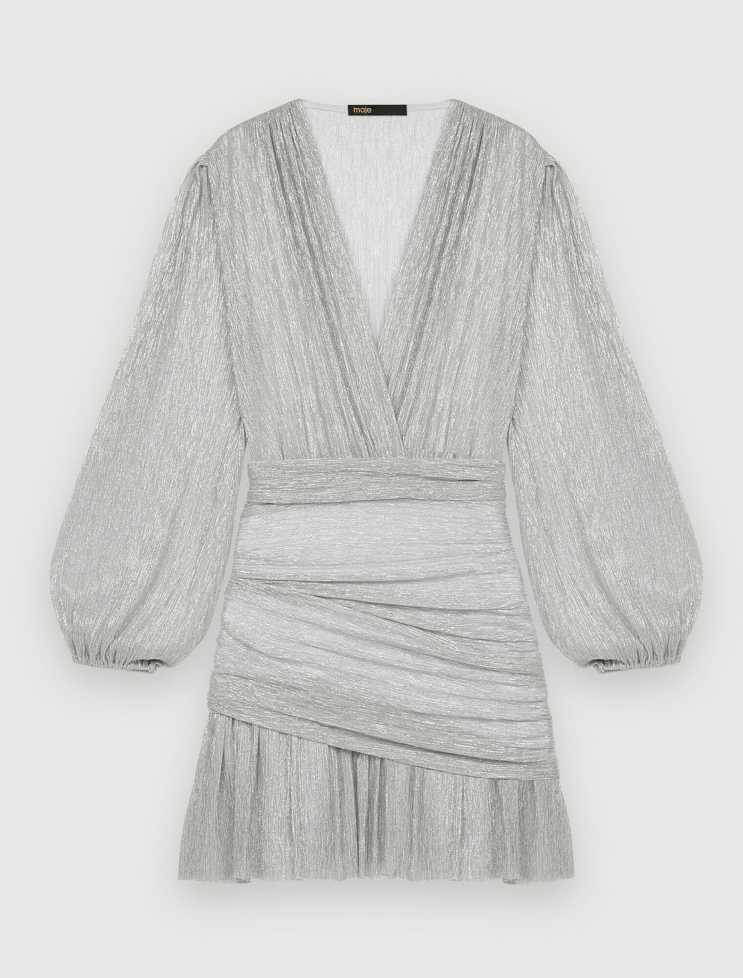 Draped lurex dress