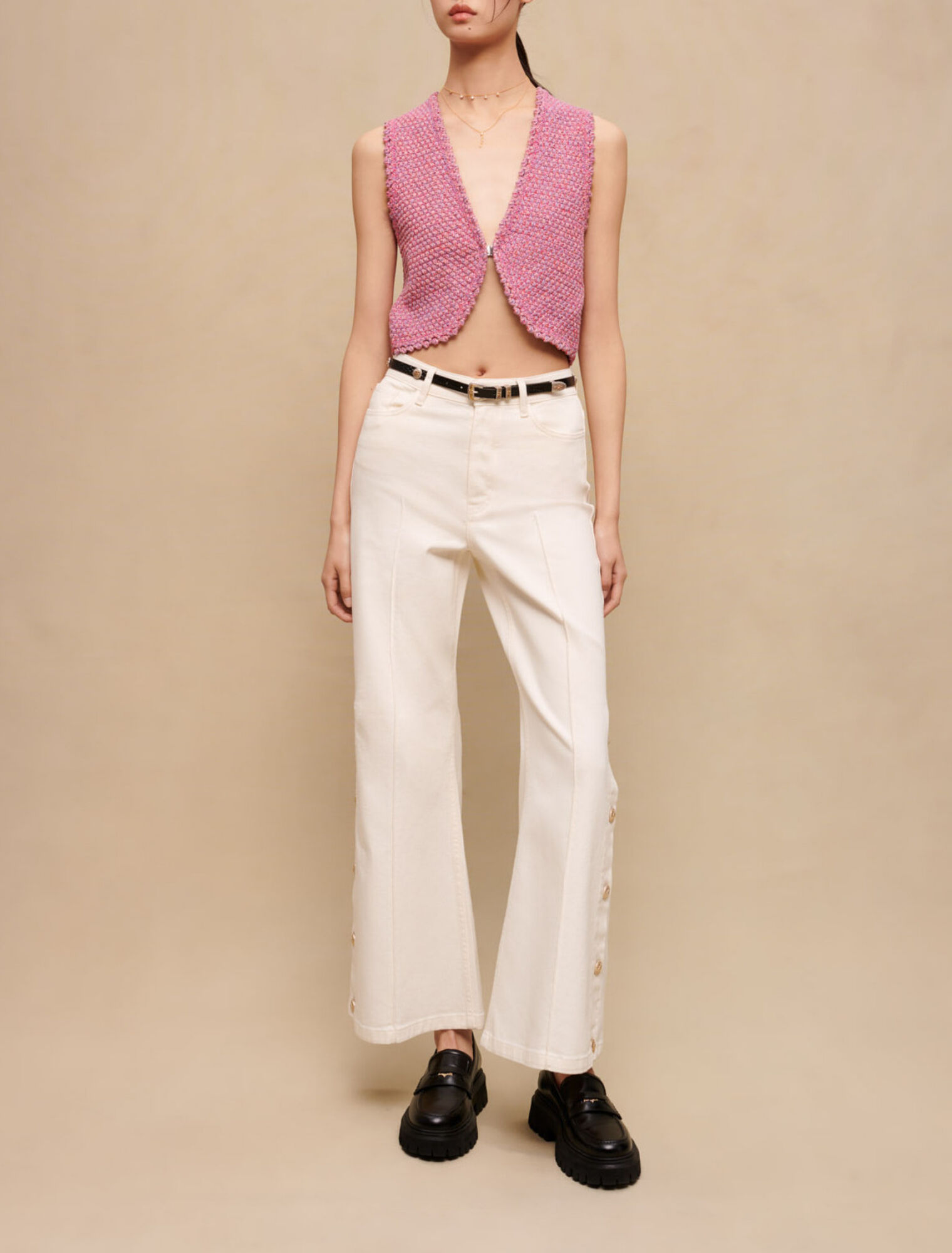 Tweed cropped top