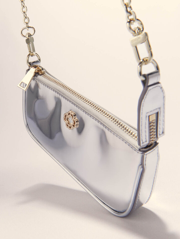 Mirrored leather Sarah pouch