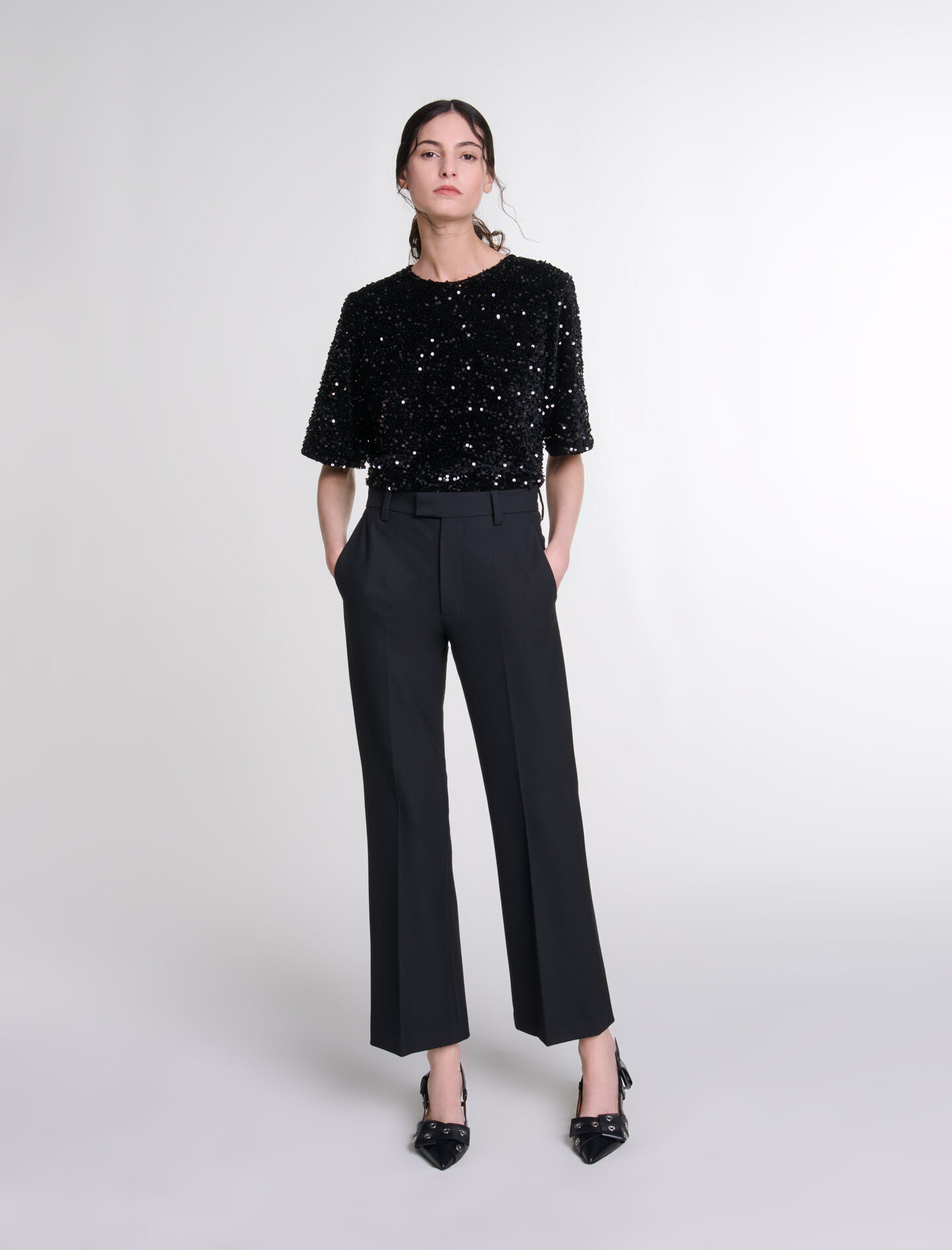 Maje Leather Trousers | Black | FARFETCH