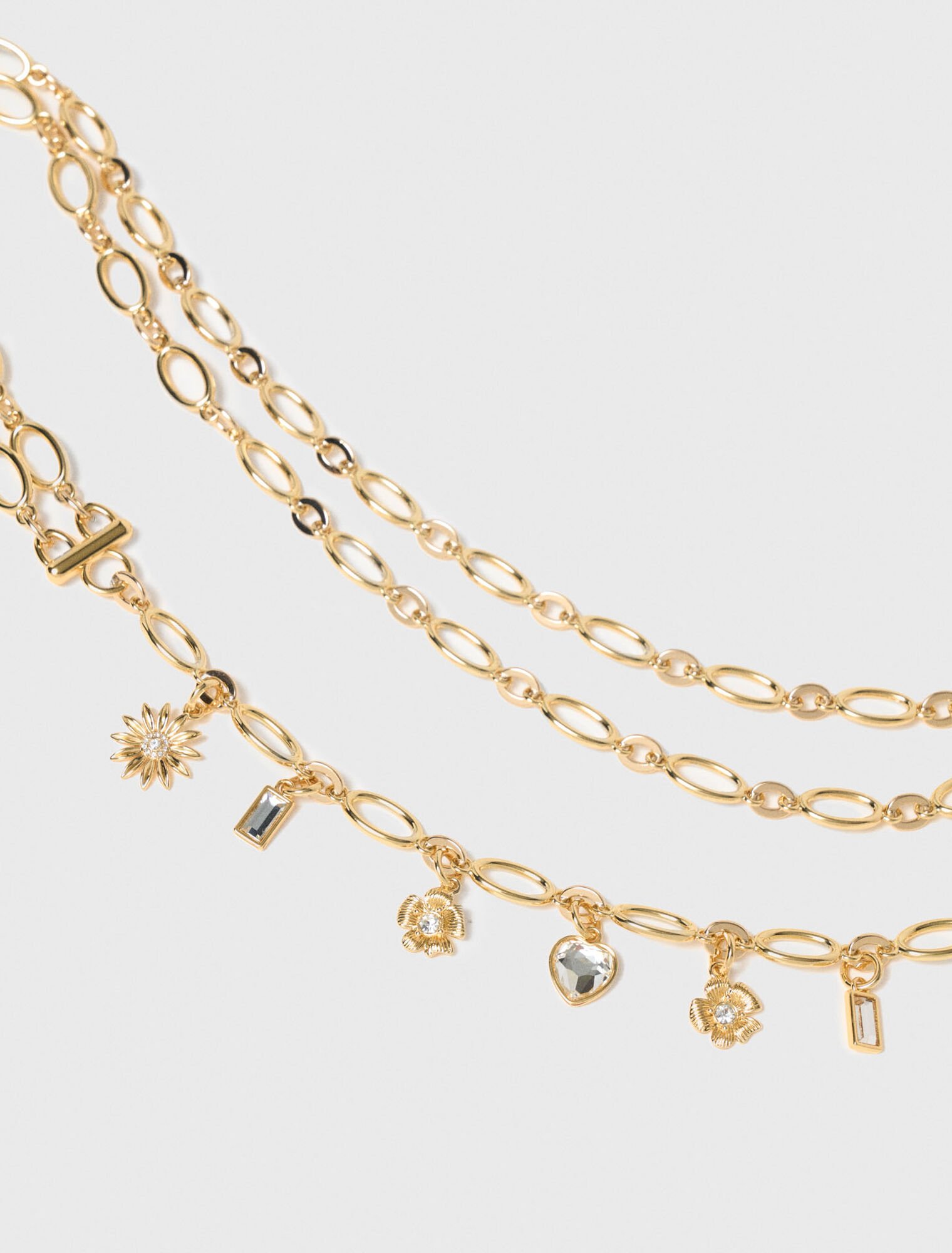 Double chain belt with charms