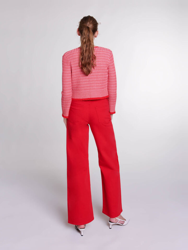 Herringbone knit twin set