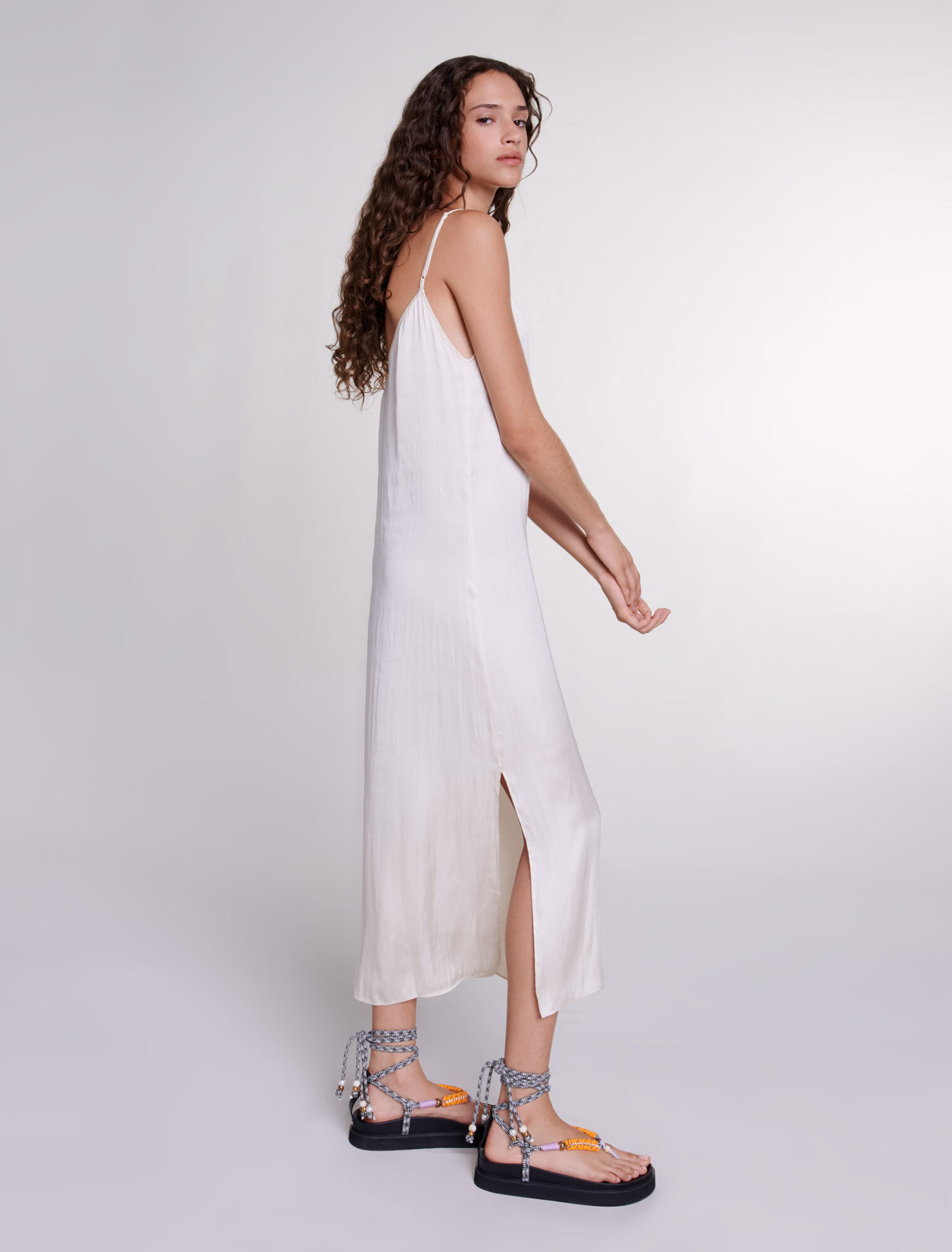 Satin-look maxi dress