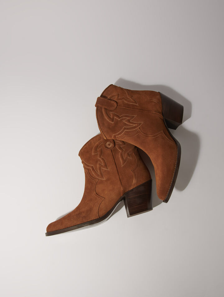 Suede ankle boots